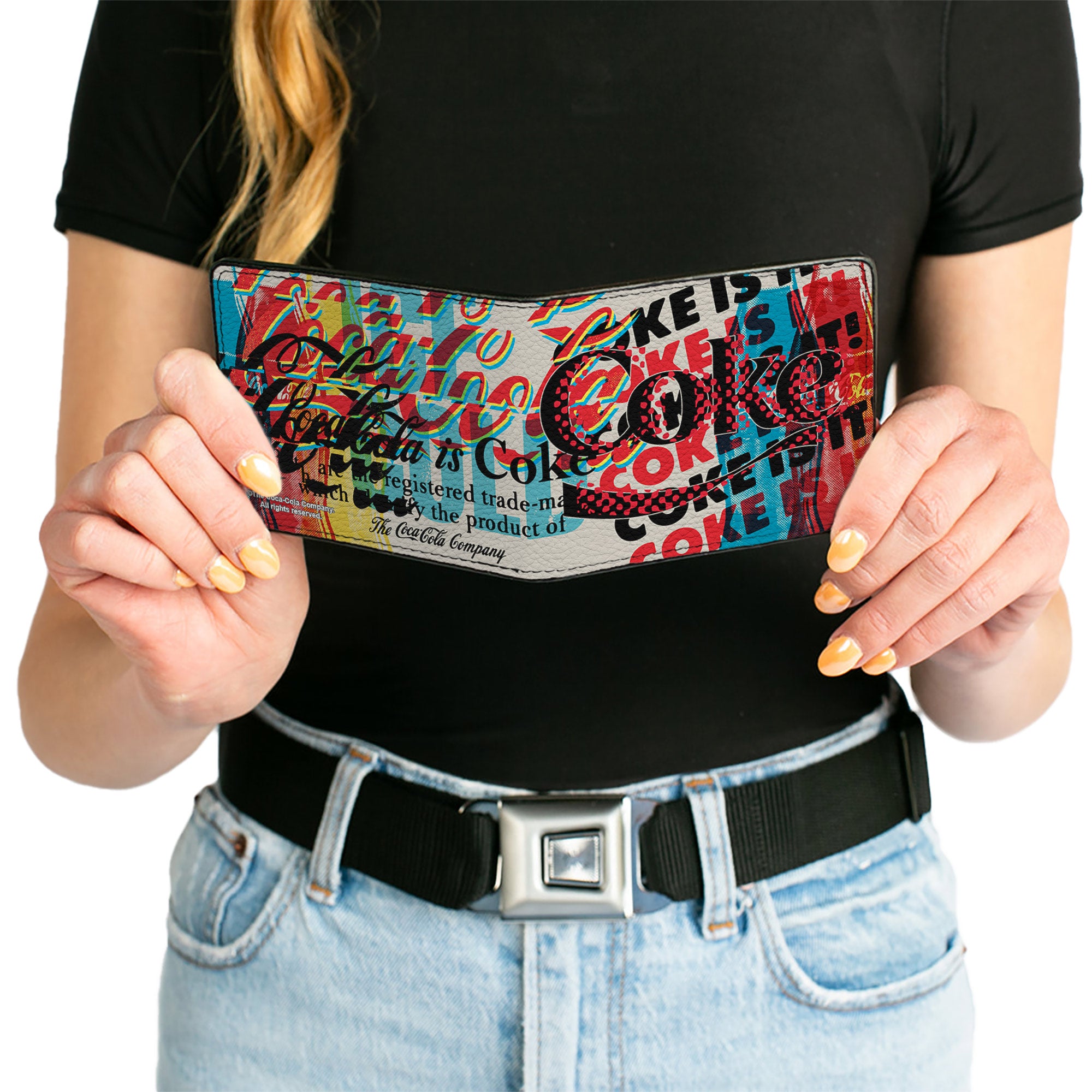 Bi-Fold Wallet - COKE IS IT! Pop Art Collage Multi Color Bi-Fold Wallets Coca-Cola