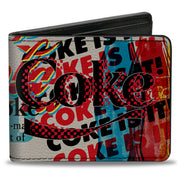 Bi-Fold Wallet - COKE IS IT! Pop Art Collage Multi Color Bi-Fold Wallets Coca-Cola