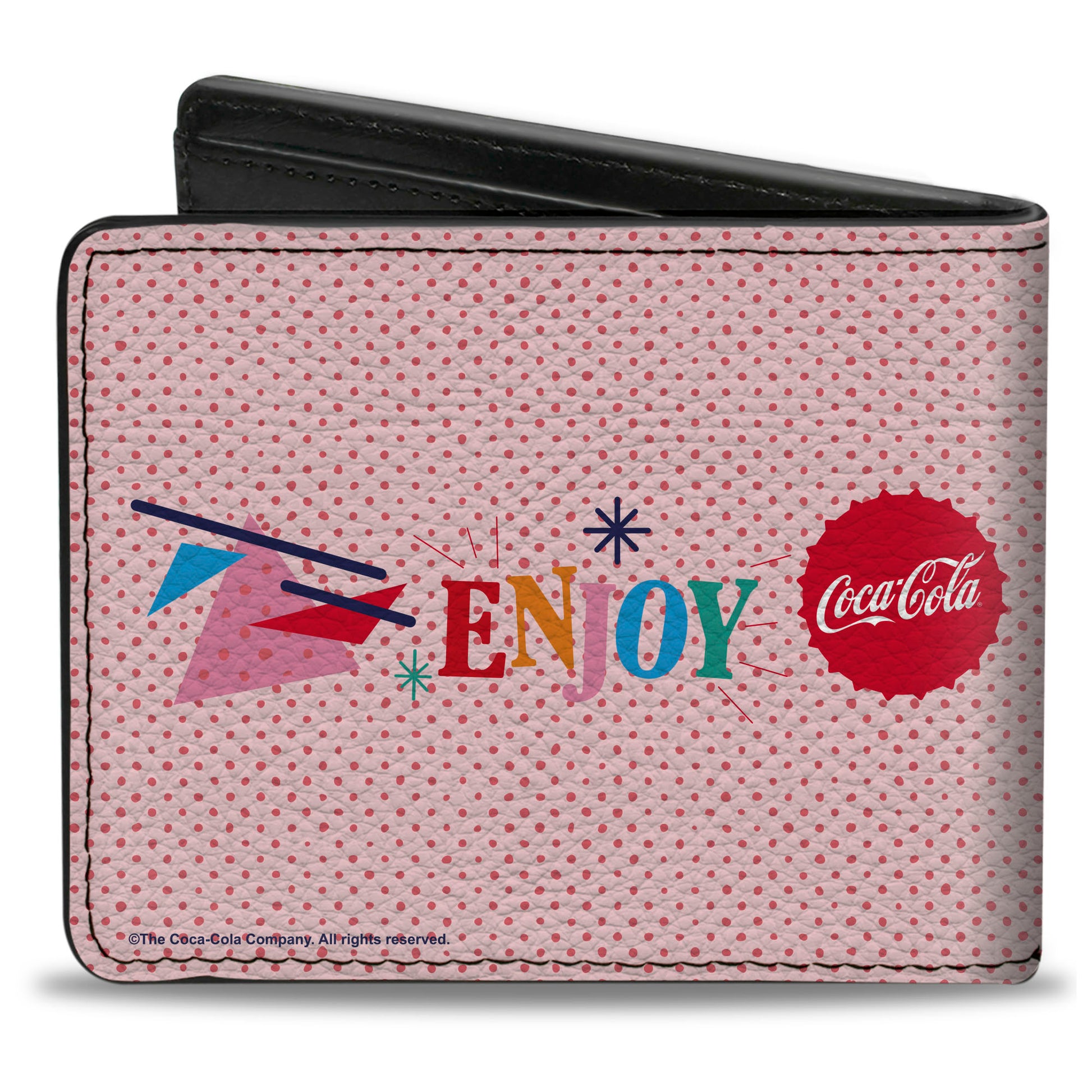 Bi-Fold Wallet - Coca-Cola ENJOY Vibrant Icons Collage Pinks/Multi Color Bi-Fold Wallets Coca-Cola
