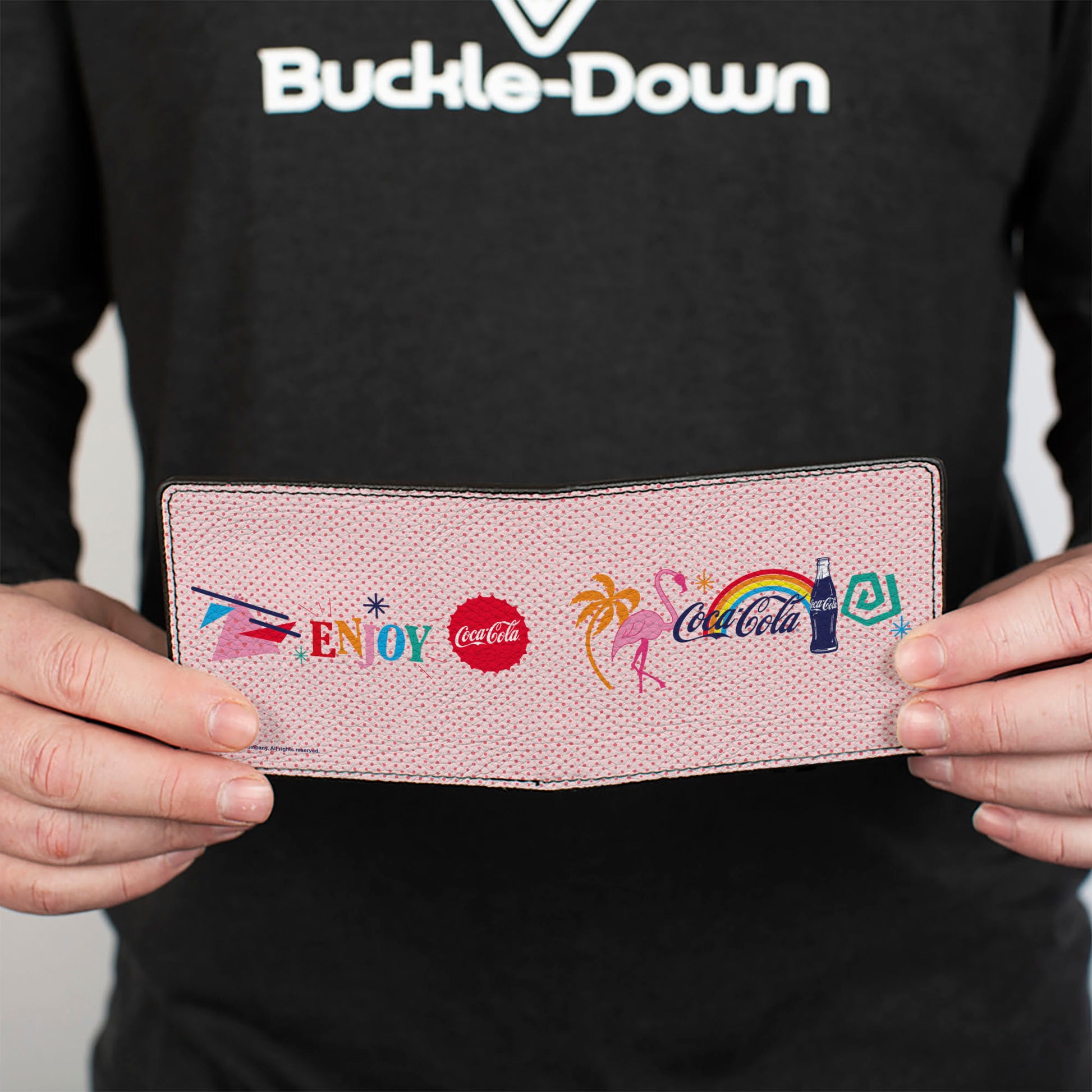 Bi-Fold Wallet - Coca-Cola ENJOY Vibrant Icons Collage Pinks/Multi Color Bi-Fold Wallets Coca-Cola