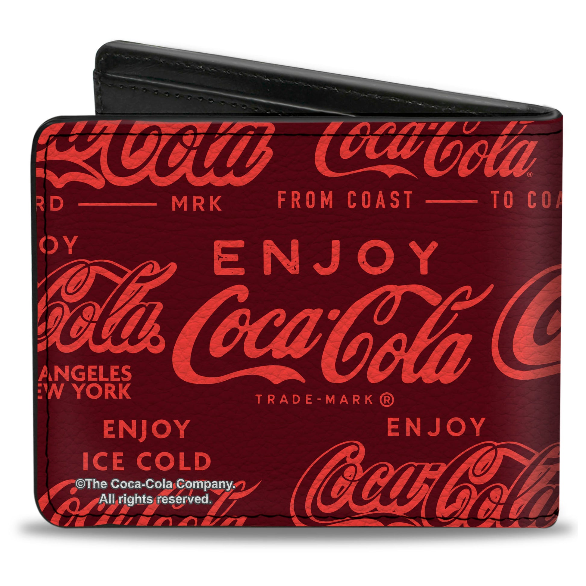 Bi-Fold Wallet - ENJOY COCA-COLA Logos Brown/Red Bi-Fold Wallets Coca-Cola