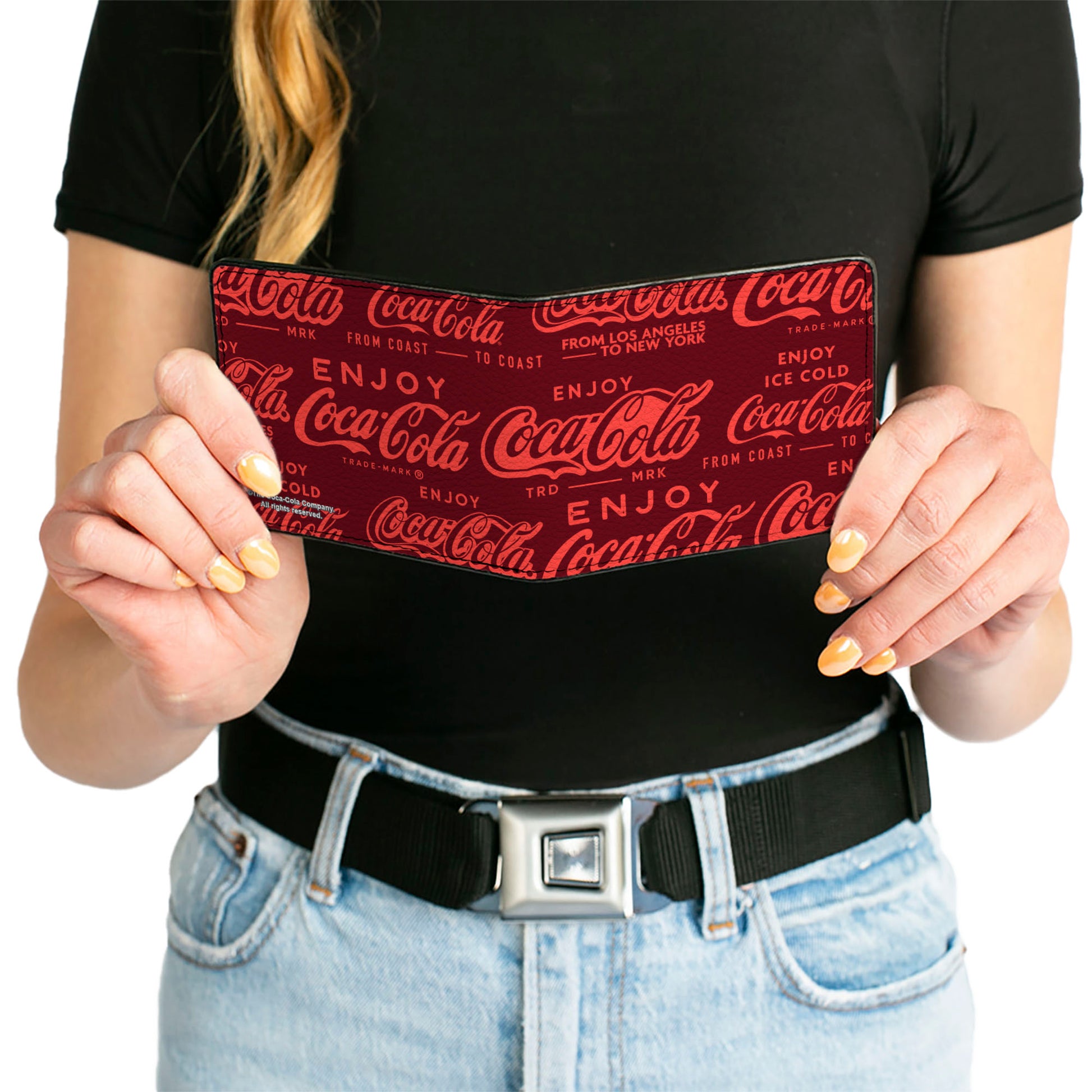Bi-Fold Wallet - ENJOY COCA-COLA Logos Brown/Red Bi-Fold Wallets Coca-Cola