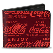 Bi-Fold Wallet - ENJOY COCA-COLA Logos Brown/Red Bi-Fold Wallets Coca-Cola