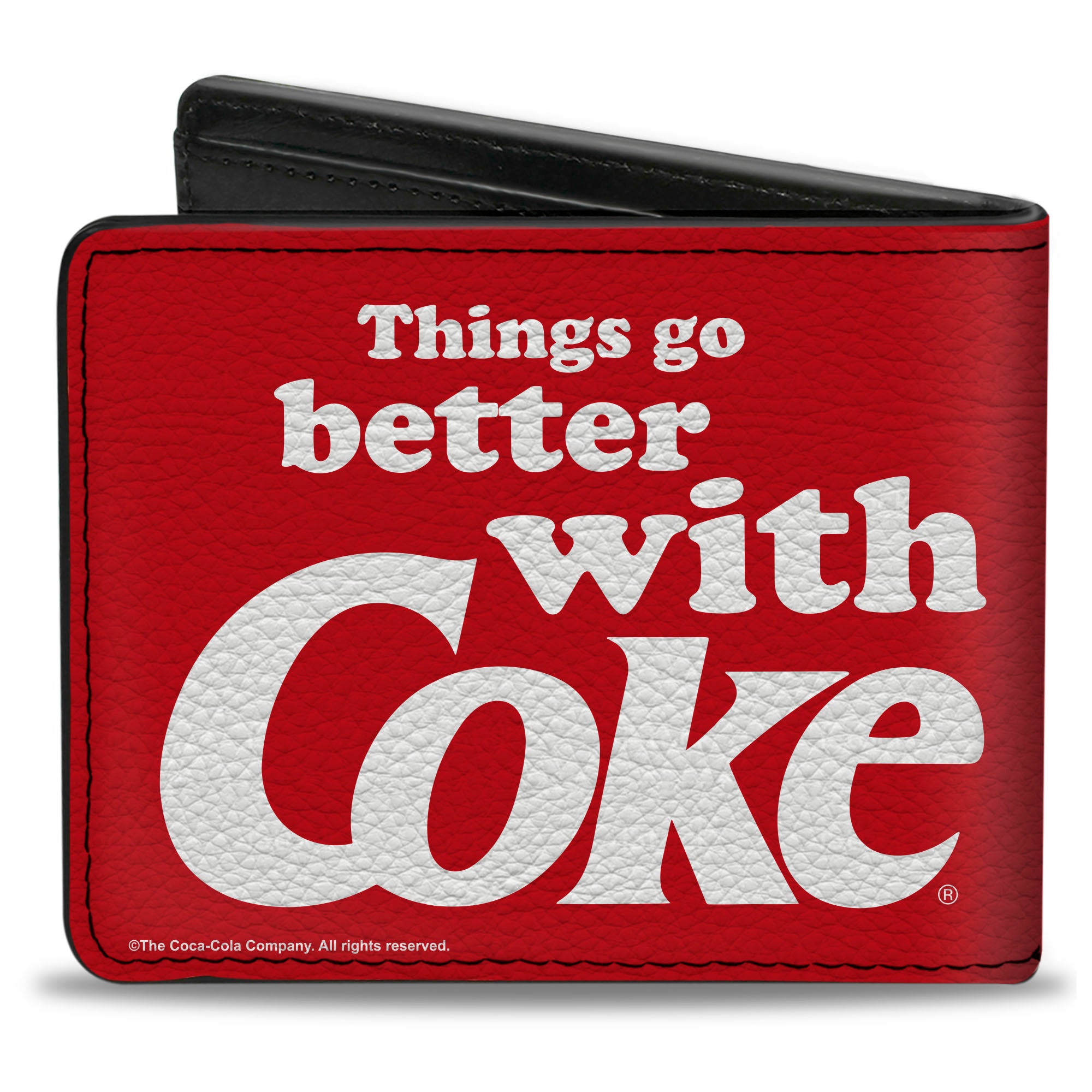 Bi-Fold Wallet - THINGS GO BETTER WITH COKE Logo Red/White Bi-Fold Wallets Coca-Cola