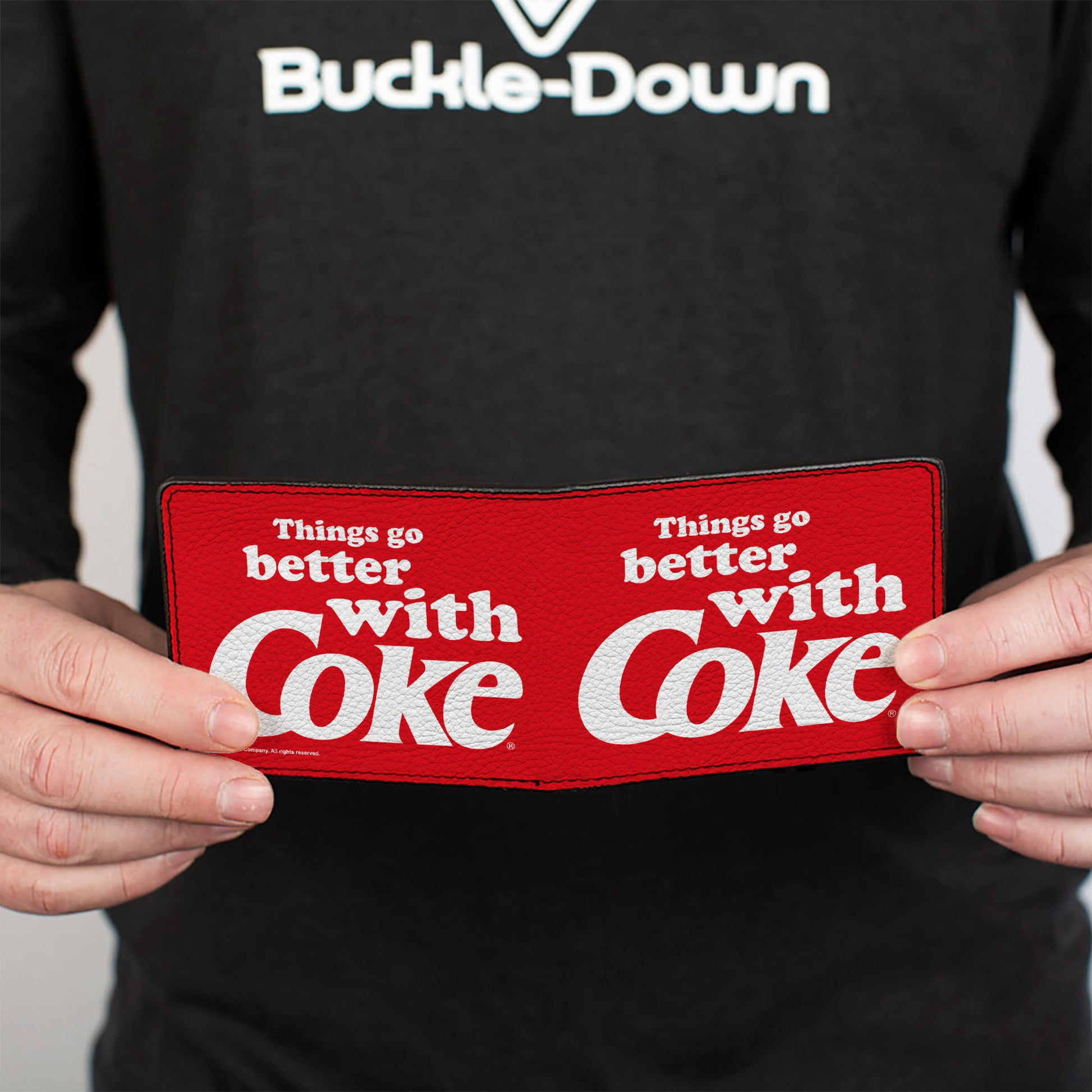 Bi-Fold Wallet - THINGS GO BETTER WITH COKE Logo Red/White Bi-Fold Wallets Coca-Cola