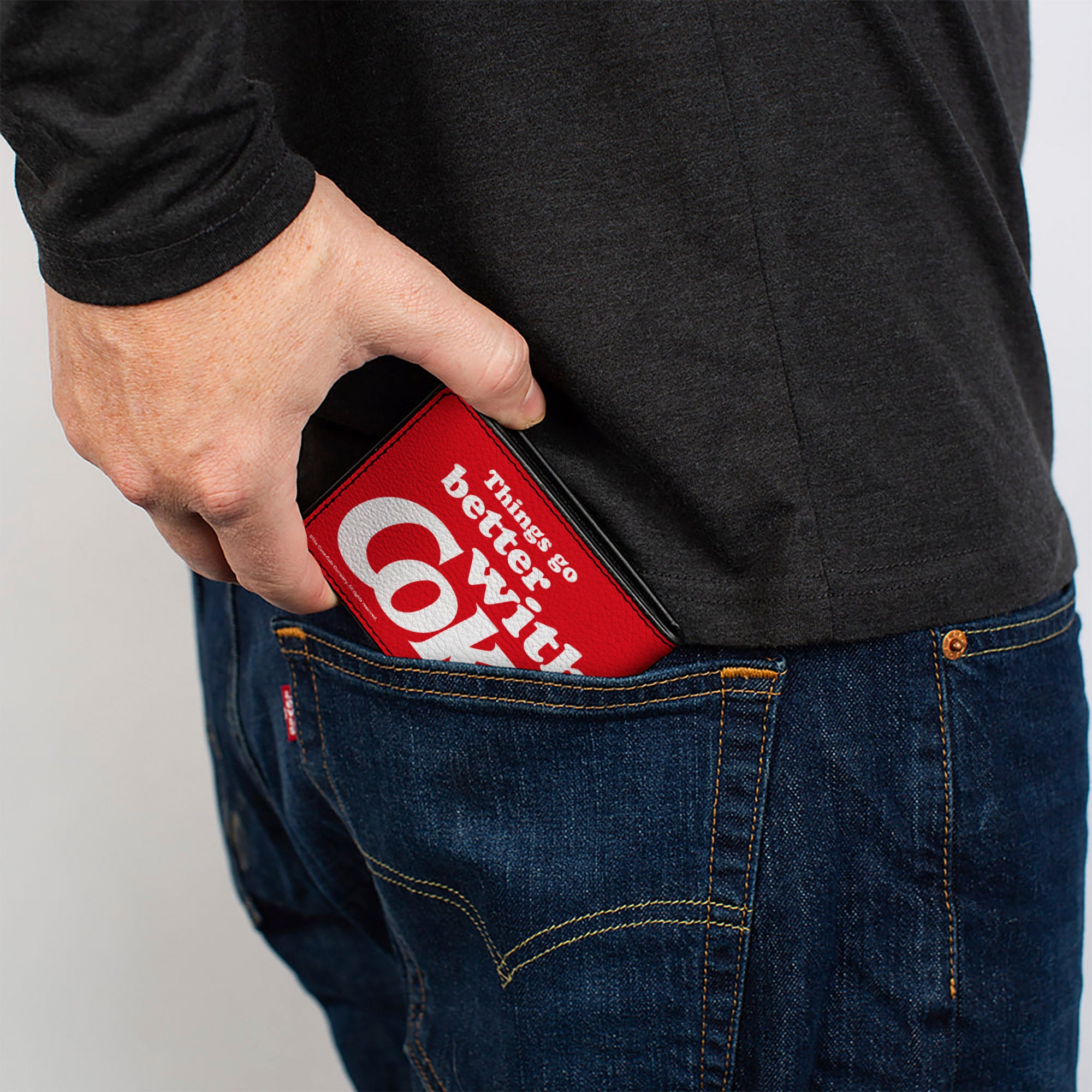 Bi-Fold Wallet - THINGS GO BETTER WITH COKE Logo Red/White Bi-Fold Wallets Coca-Cola