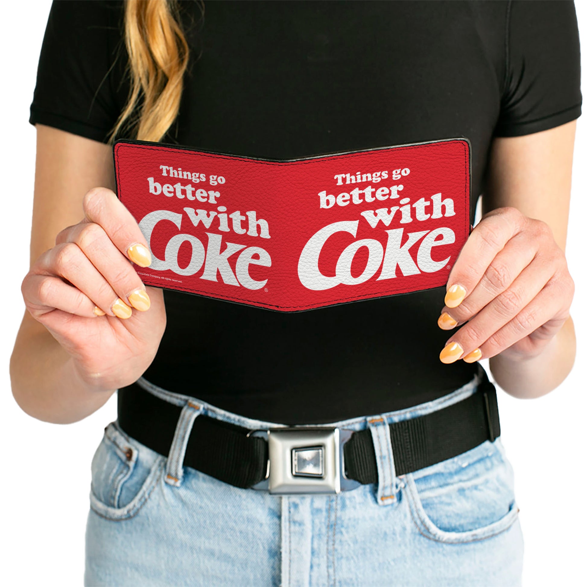 Bi-Fold Wallet - THINGS GO BETTER WITH COKE Logo Red/White Bi-Fold Wallets Coca-Cola