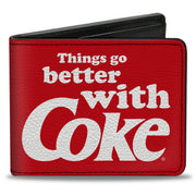 Bi-Fold Wallet - THINGS GO BETTER WITH COKE Logo Red/White Bi-Fold Wallets Coca-Cola