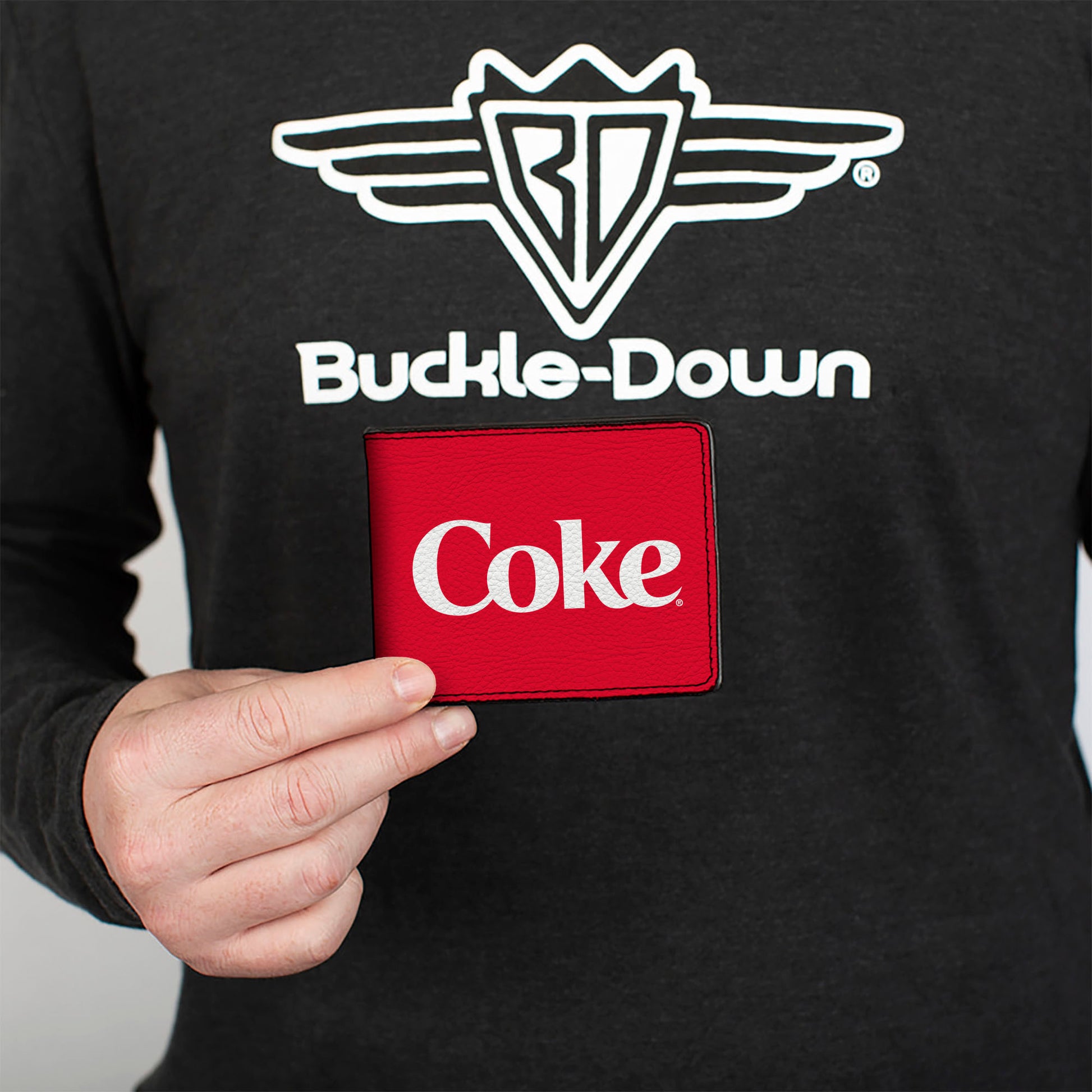 Bi-Fold Wallet - COKE Text Logo Red/White' Bi-Fold Wallets Coca-Cola