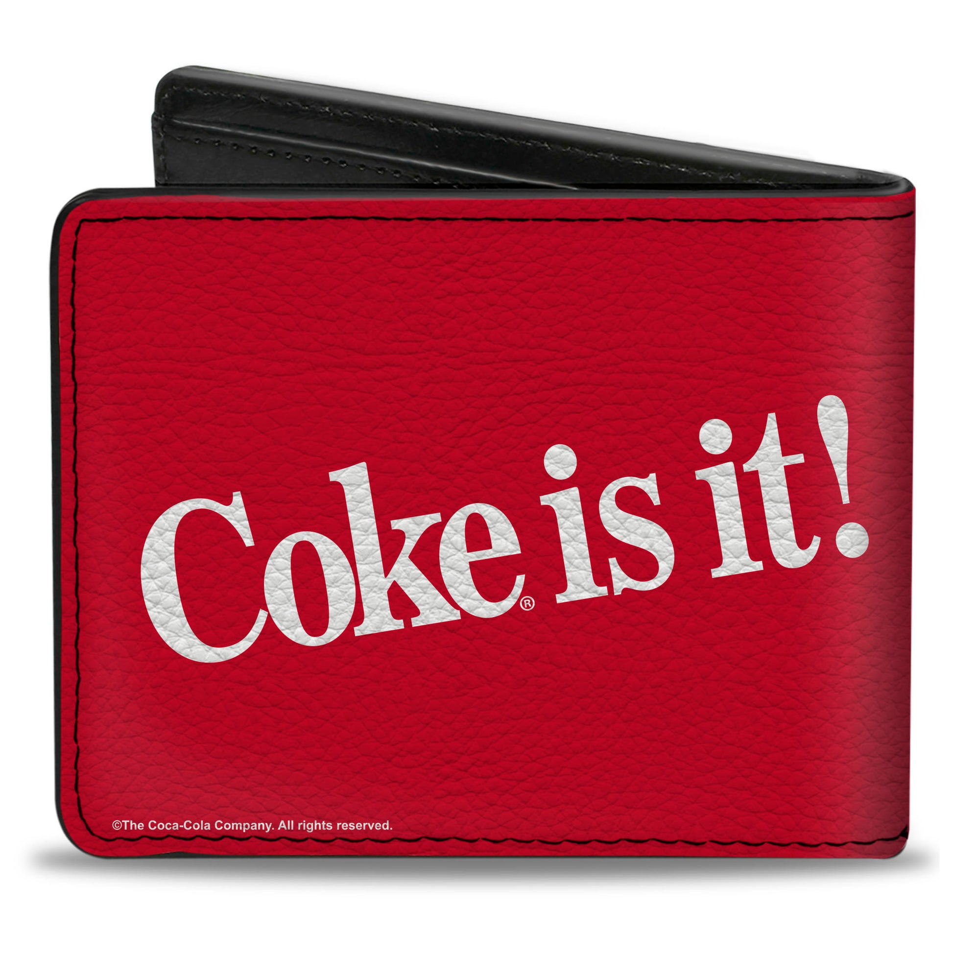 Bi-Fold Wallet - Coca-Cola COKE IS IT! Text Red/White Bi-Fold Wallets Coca-Cola