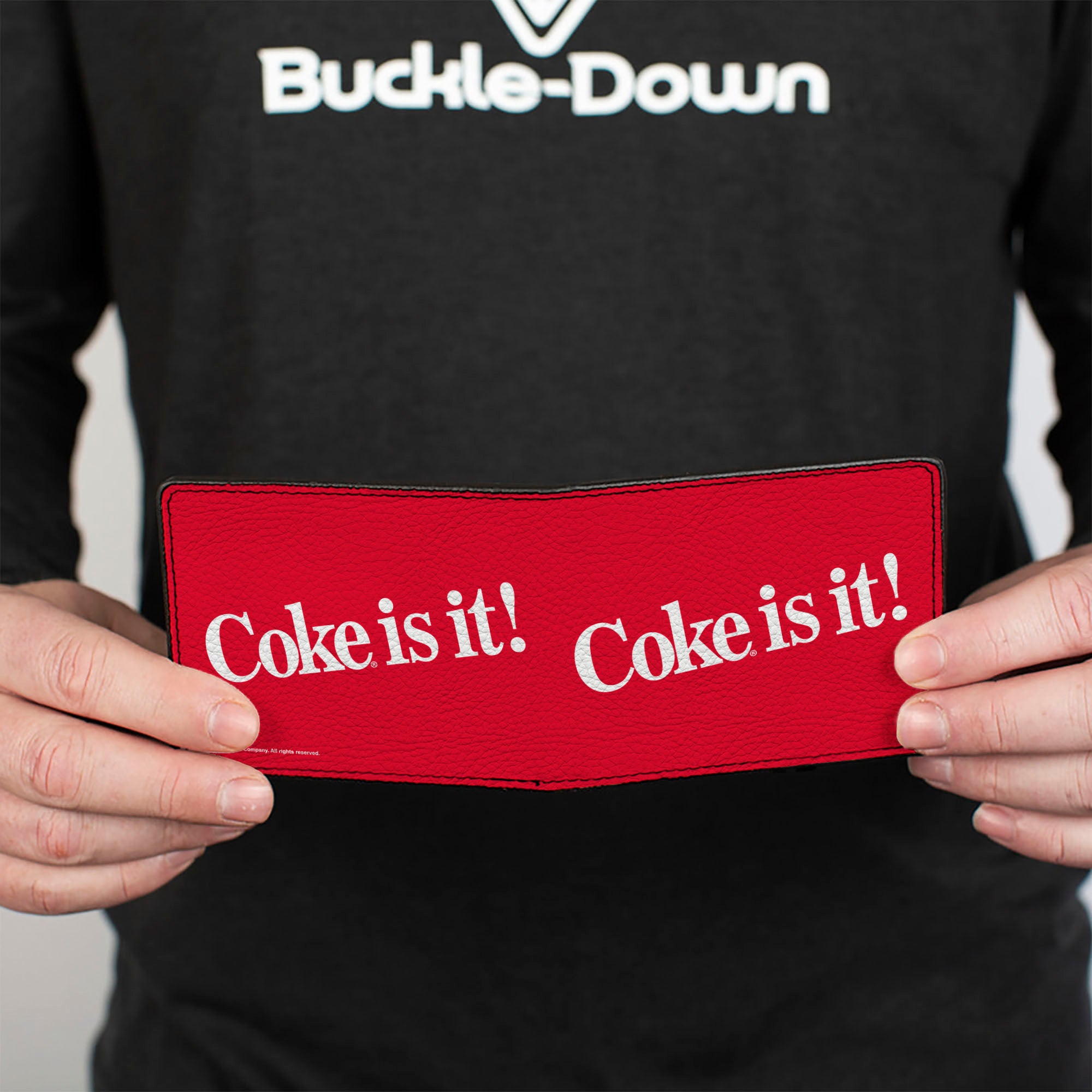 Bi-Fold Wallet - Coca-Cola COKE IS IT! Text Red/White Bi-Fold Wallets Coca-Cola