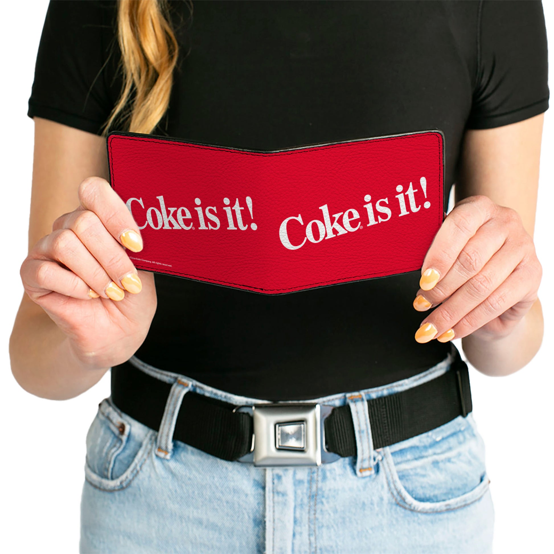 Bi-Fold Wallet - Coca-Cola COKE IS IT! Text Red/White Bi-Fold Wallets Coca-Cola