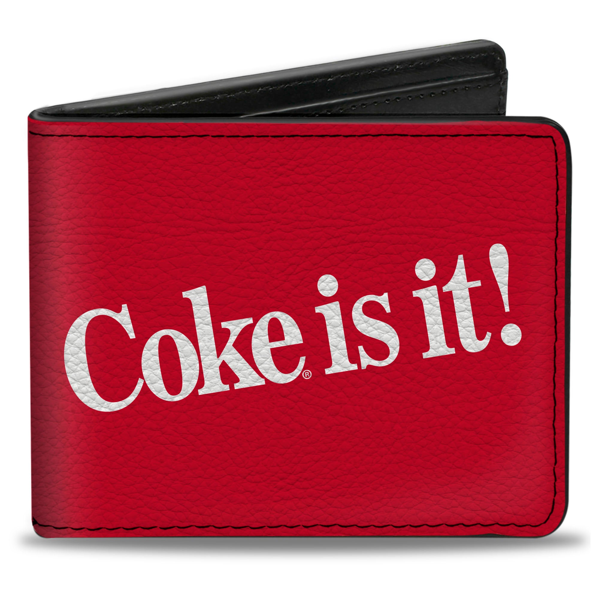 Bi-Fold Wallet - Coca-Cola COKE IS IT! Text Red/White Bi-Fold Wallets Coca-Cola