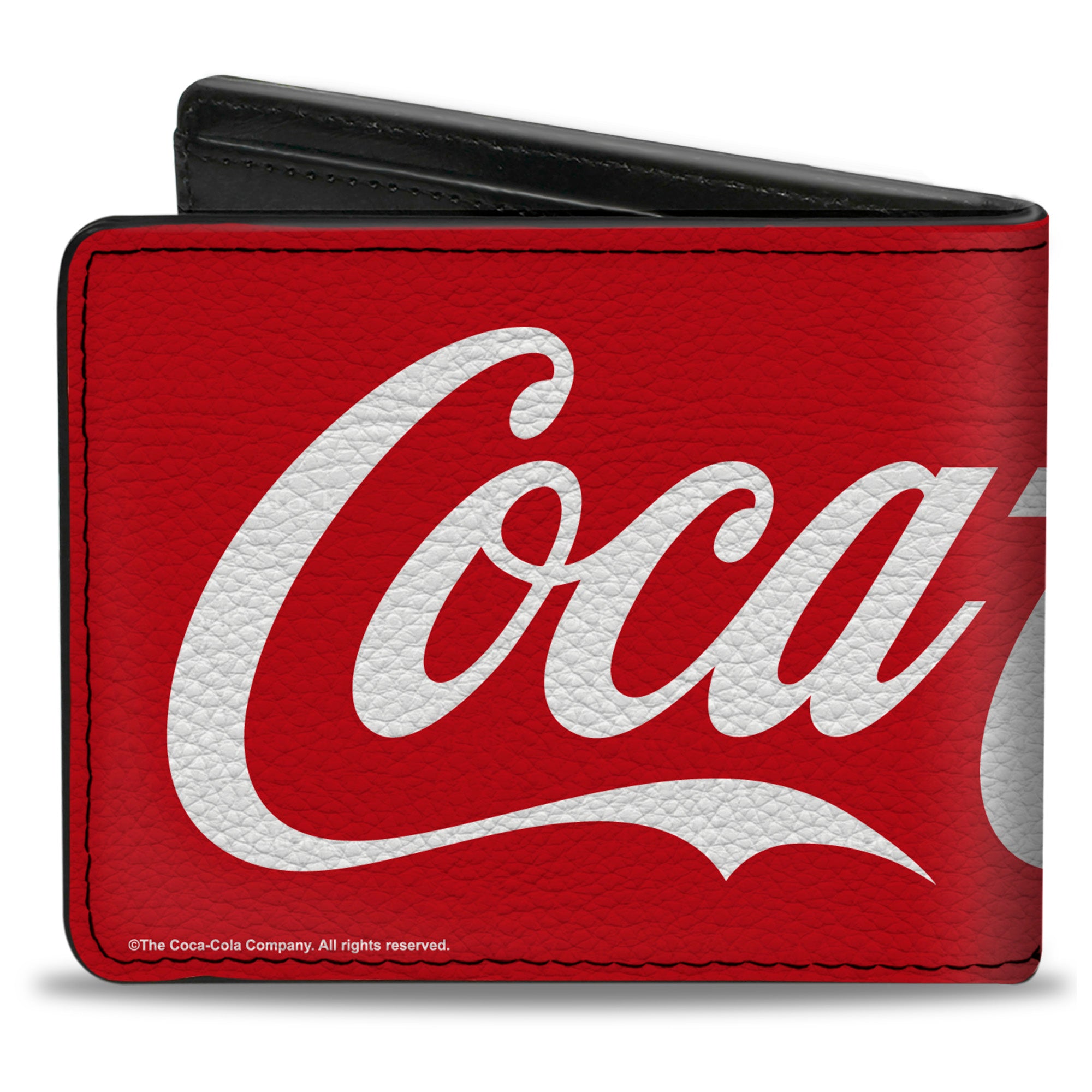 Bi-Fold Wallet - COCA-COLA Coke Script Logo Stretch Red/White Bi-Fold Wallets Coca-Cola