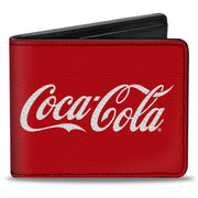 Bi-Fold Wallet - COCA-COLA Coke Script Logo Repeat Red/White Bi-Fold Wallets Coca-Cola