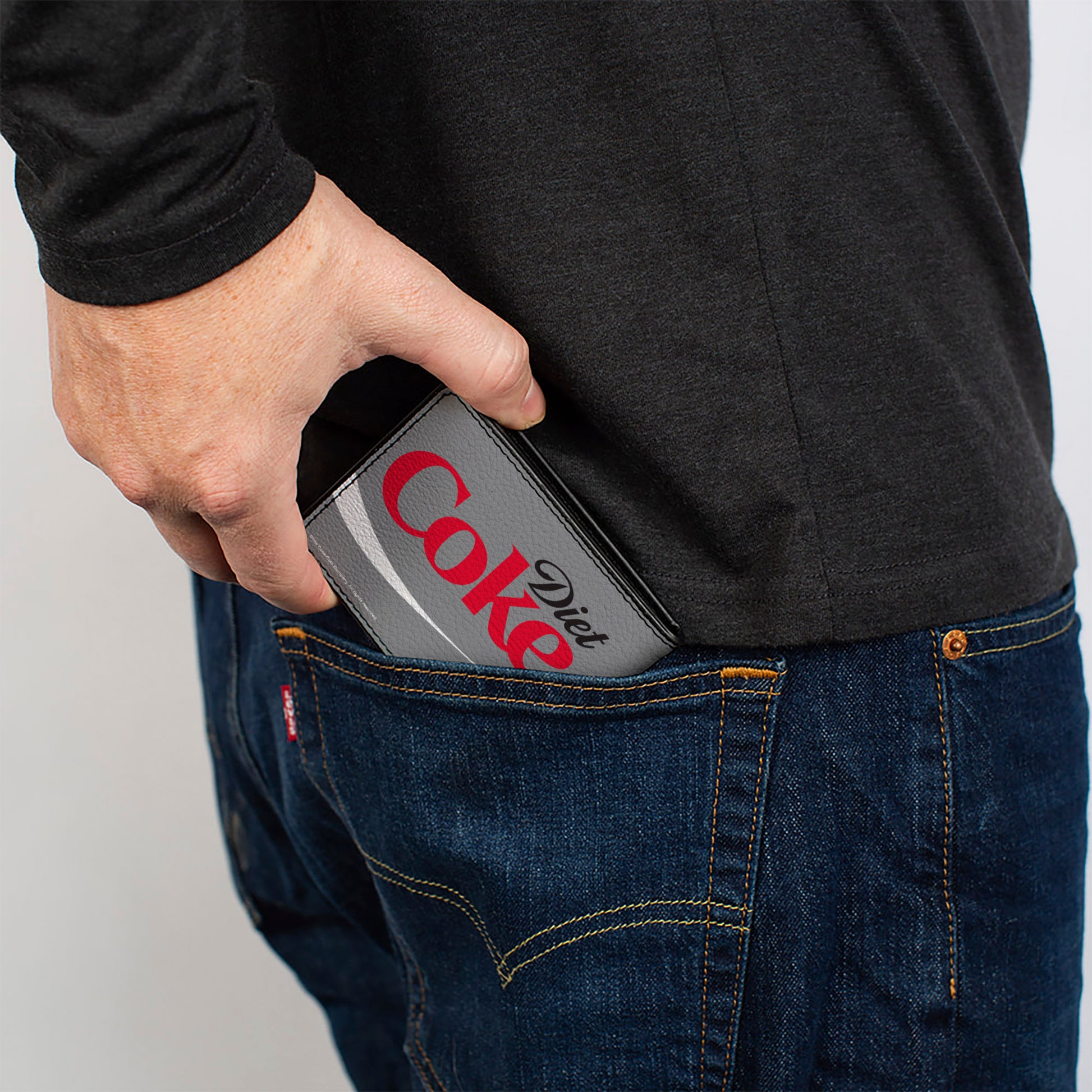 Bi-Fold Wallet - DIET COKE Ribbon Logo Gray/Black/Red/White Bi-Fold Wallets Coca-Cola