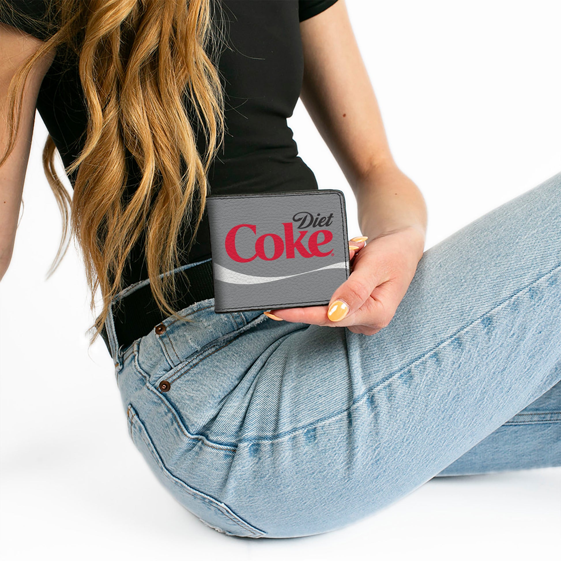 Bi-Fold Wallet - DIET COKE Ribbon Logo Gray/Black/Red/White Bi-Fold Wallets Coca-Cola