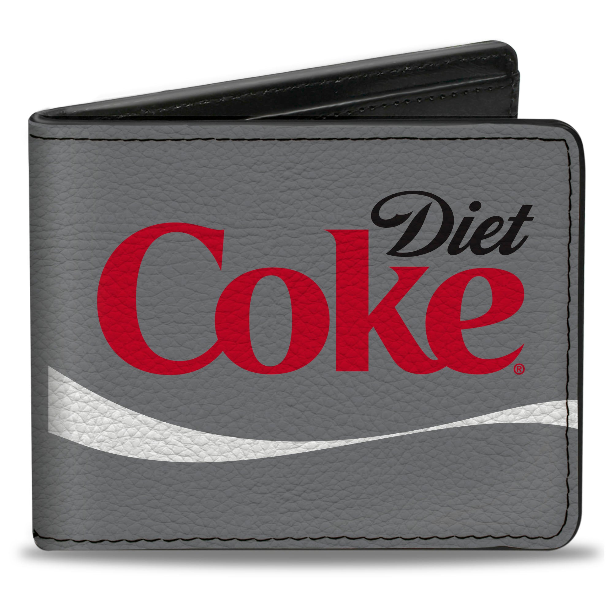 Bi-Fold Wallet - DIET COKE Ribbon Logo Gray/Black/Red/White Bi-Fold Wallets Coca-Cola