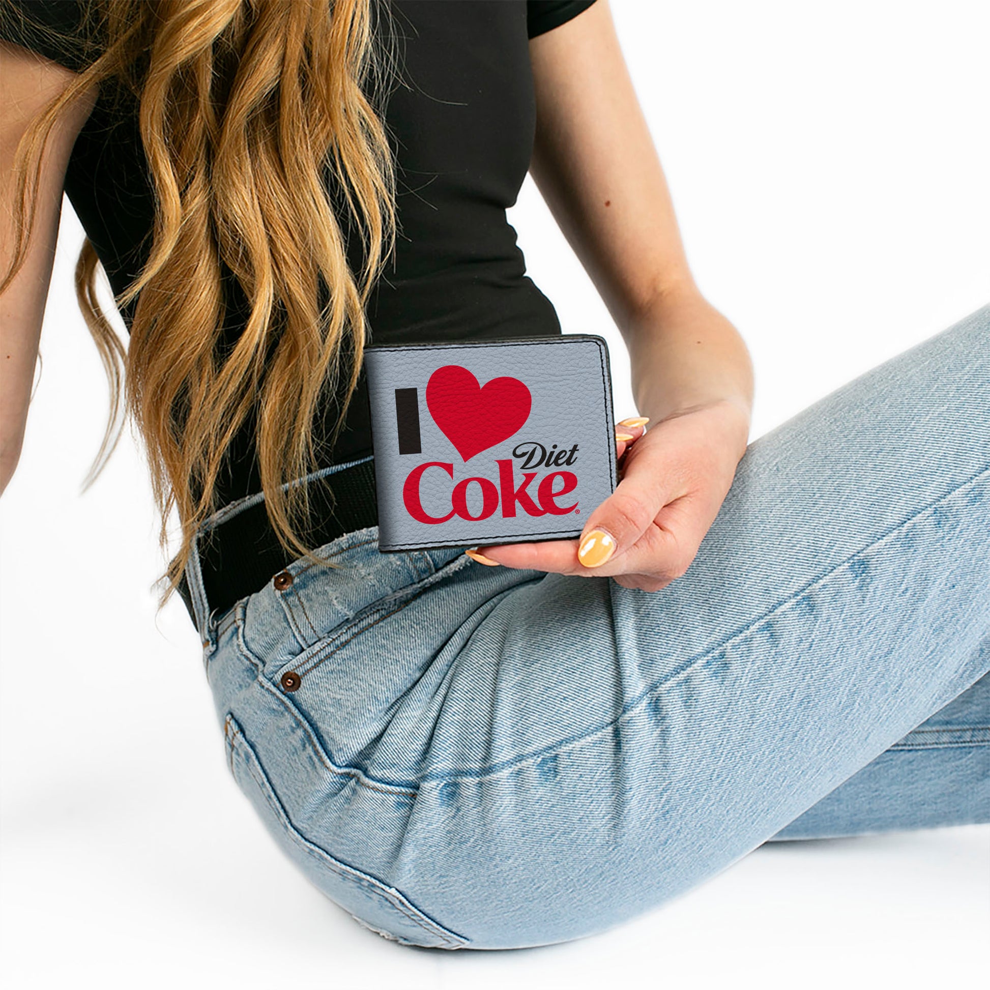 Bi-Fold Wallet - I Heart DIET COKE Text White/Black/Red Bi-Fold Wallets Coca-Cola