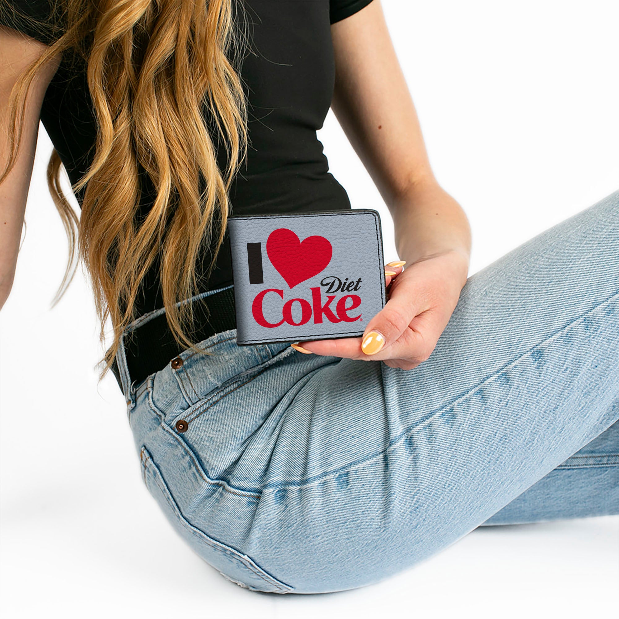Bi-Fold Wallet - I Heart DIET COKE Text White/Black/Red Bi-Fold Wallets Coca-Cola
