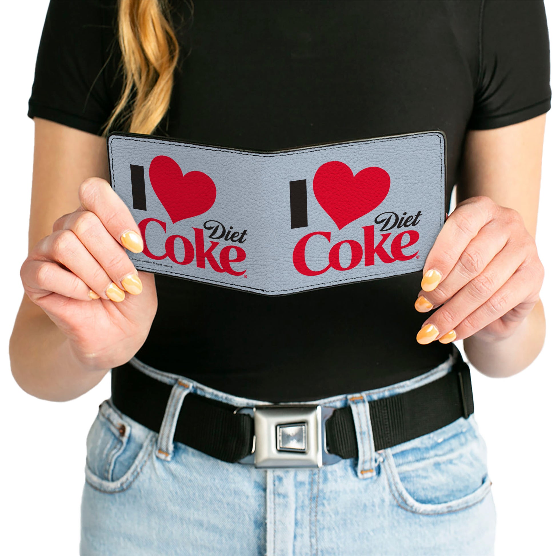 Bi-Fold Wallet - I Heart DIET COKE Text White/Black/Red Bi-Fold Wallets Coca-Cola