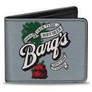 Bi-Fold Wallet - BARQ'S OLD TYME ROOT BEER Barrels Logo Gray Bi-Fold Wallets Coca-Cola