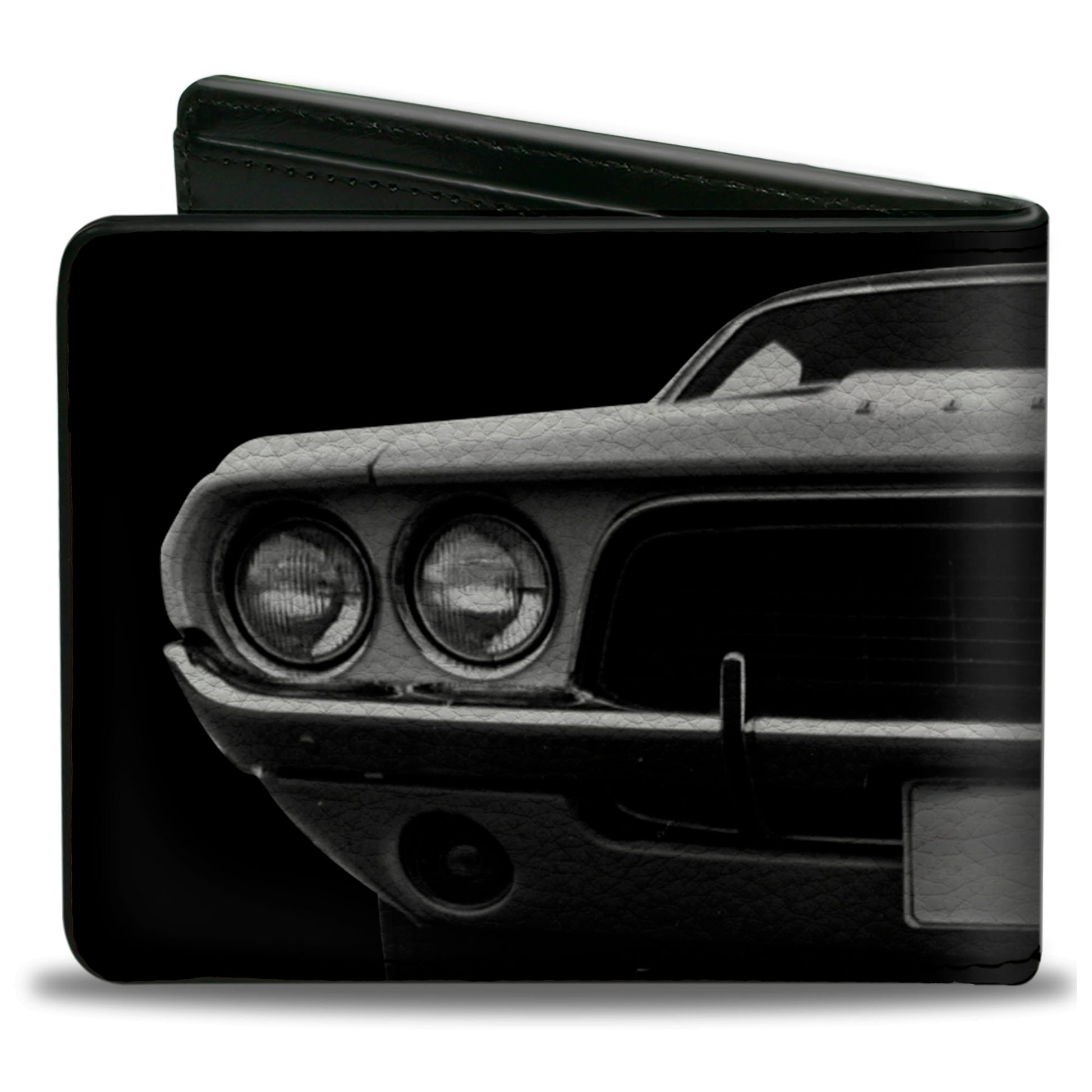 Bi-Fold Wallet - 1976 Challenger Black & White Bi-Fold Wallets Dodge