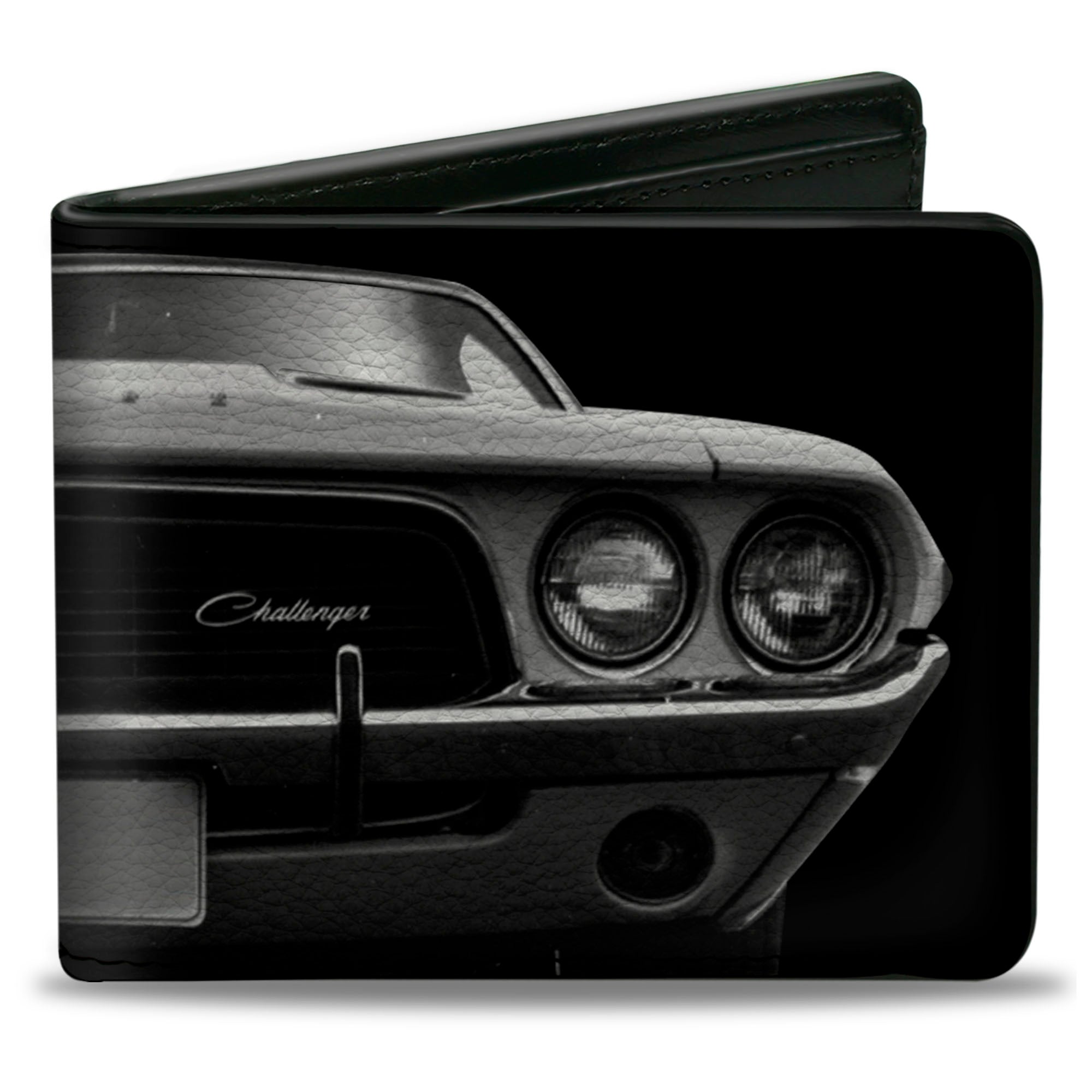 Bi-Fold Wallet - 1976 Challenger Black & White Bi-Fold Wallets Dodge