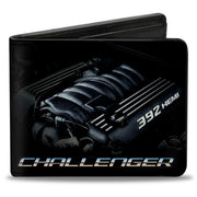 Bi-Fold Wallet - CHALLENGER Bold 392 HEMI Engine Bi-Fold Wallets Dodge