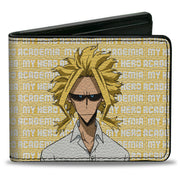 Bi-Fold Wallet - MY HERO ACADEMIA All Might Pose and Title Logo Yellow/White Bi-Fold Wallets My Hero Academia
