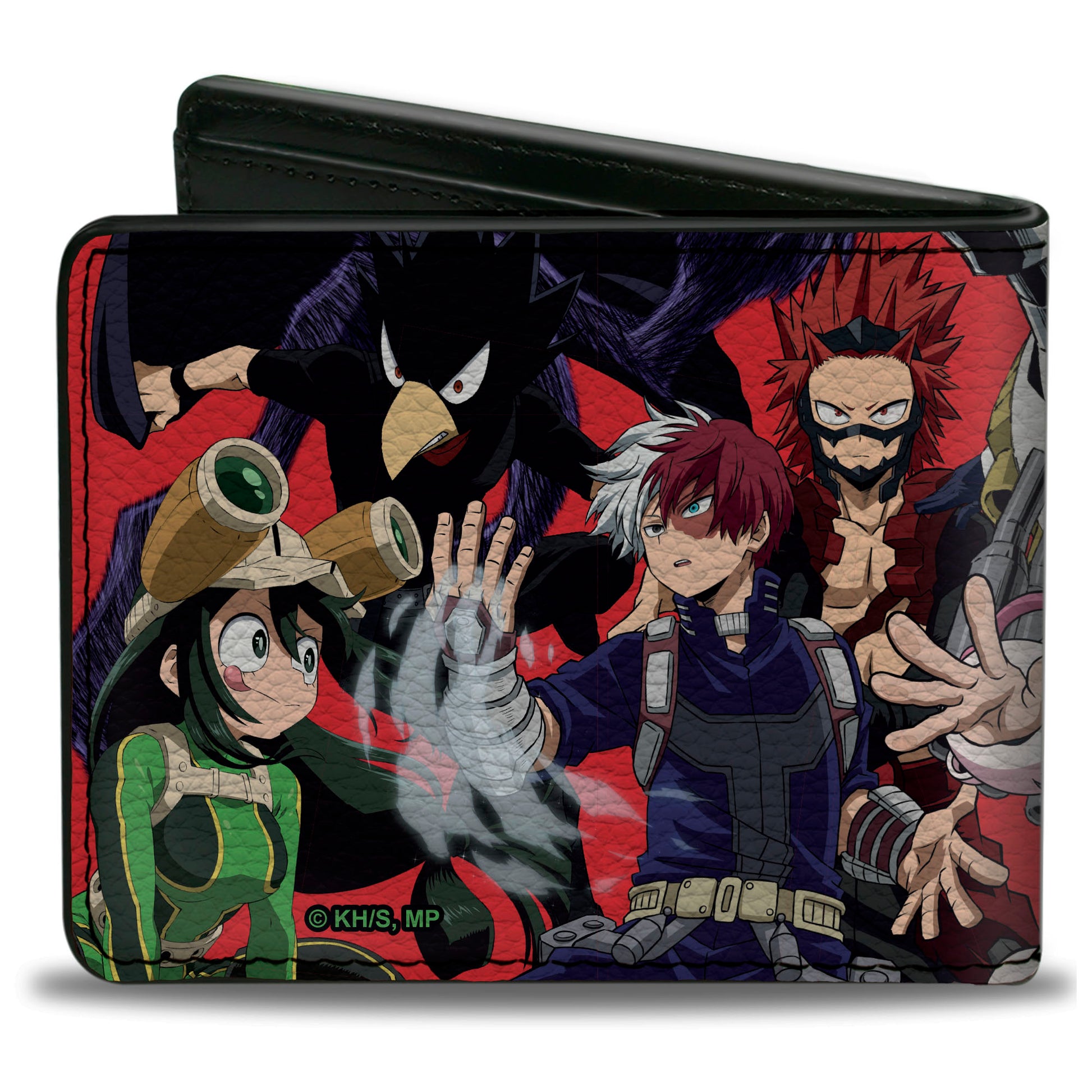 Bi-Fold Wallet - MY HERO ACADEMIA Eight Character Group Pose and Title Logo Red Bi-Fold Wallets My Hero Academia