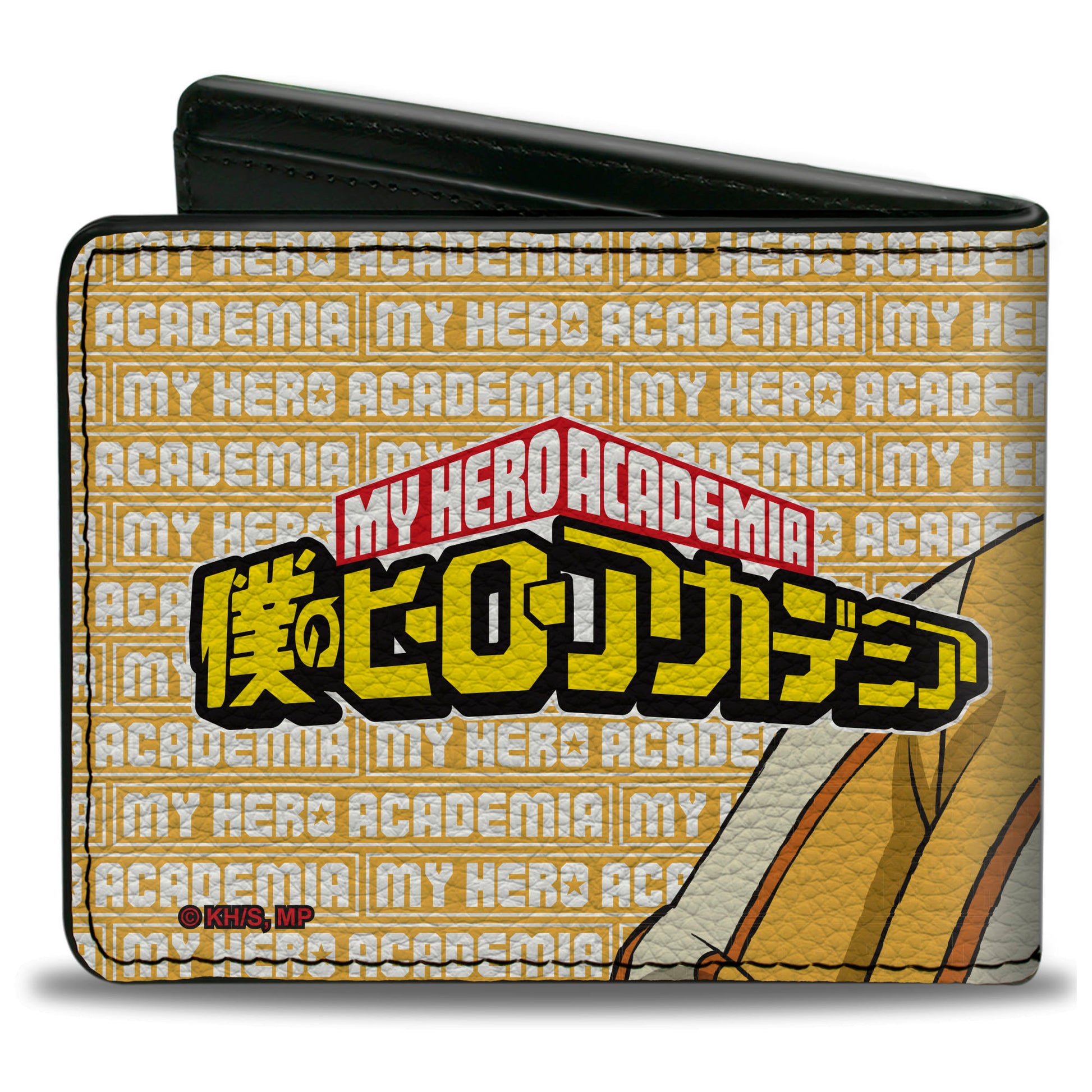 Bi-Fold Wallet - MY HERO ACADEMIA Pro Hero Fat Gum Pose and Title Logo Yellow/White Bi-Fold Wallets My Hero Academia