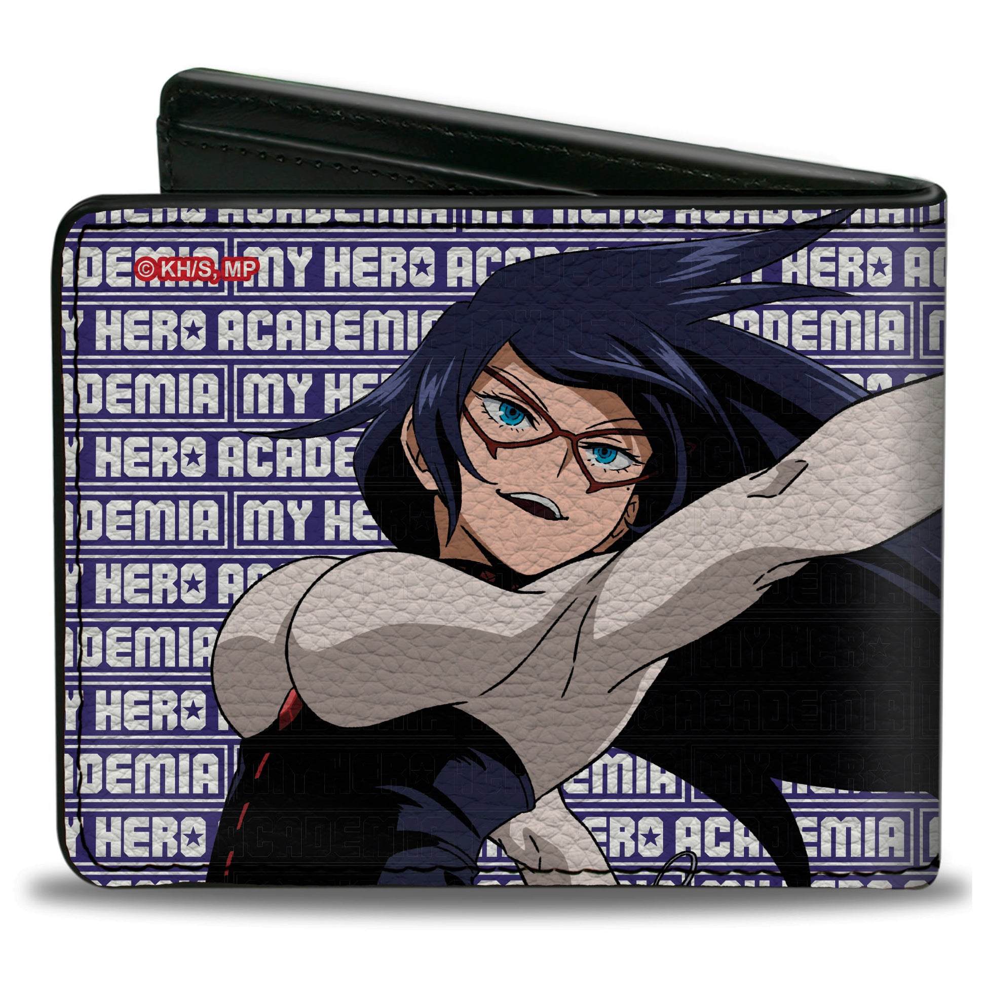 Bi-Fold Wallet - MY HERO ACADEMIA Midnight Jumping Pose and Title Logo Blue/White Bi-Fold Wallets My Hero Academia