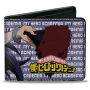 Bi-Fold Wallet - MY HERO ACADEMIA Midnight Jumping Pose and Title Logo Blue/White Bi-Fold Wallets My Hero Academia