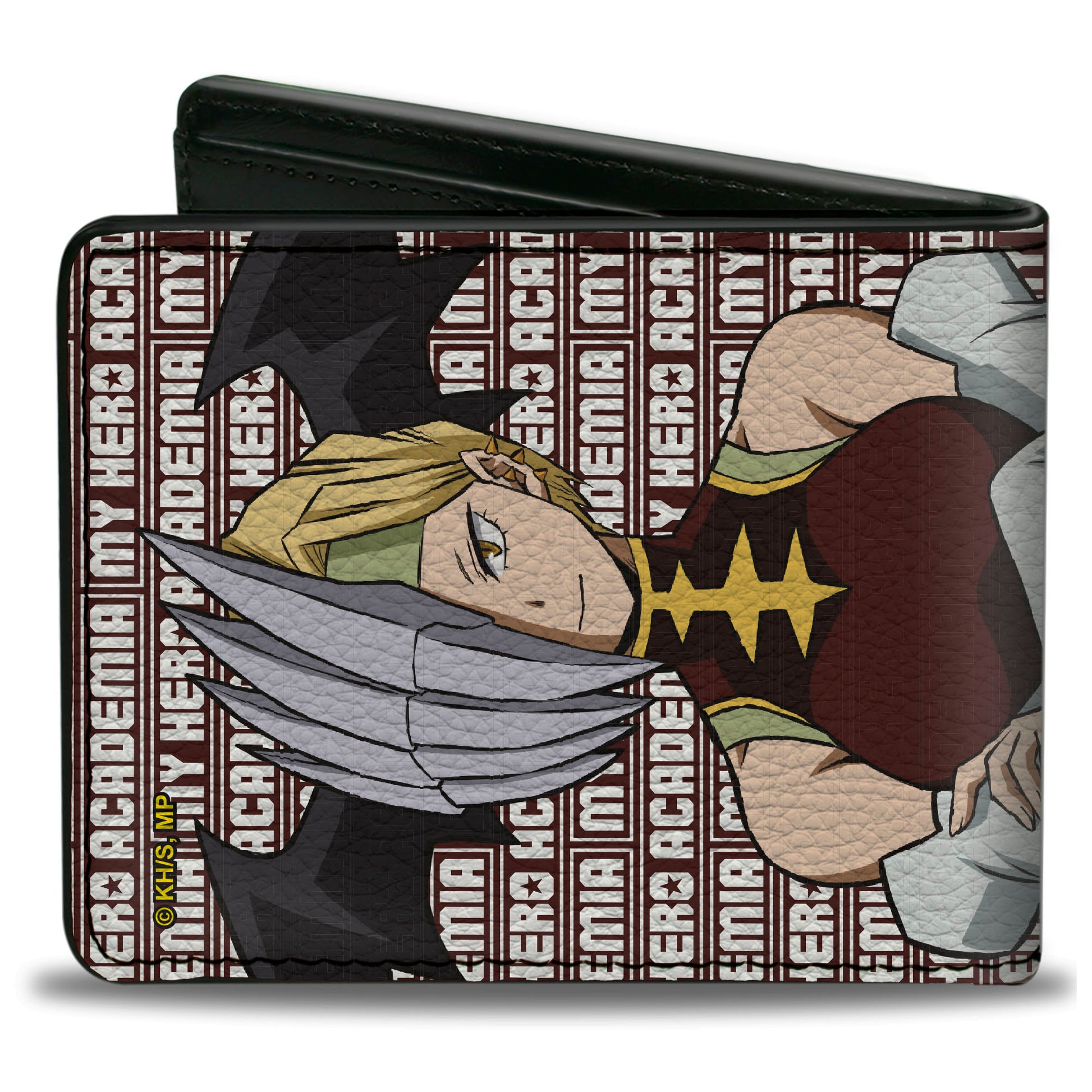 Bi-Fold Wallet - MY HERO ACADEMIA Pro Hero Ryukyu Pose and Title Logo Burgundy/White Bi-Fold Wallets My Hero Academia