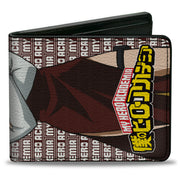 Bi-Fold Wallet - MY HERO ACADEMIA Pro Hero Ryukyu Pose and Title Logo Burgundy/White Bi-Fold Wallets My Hero Academia