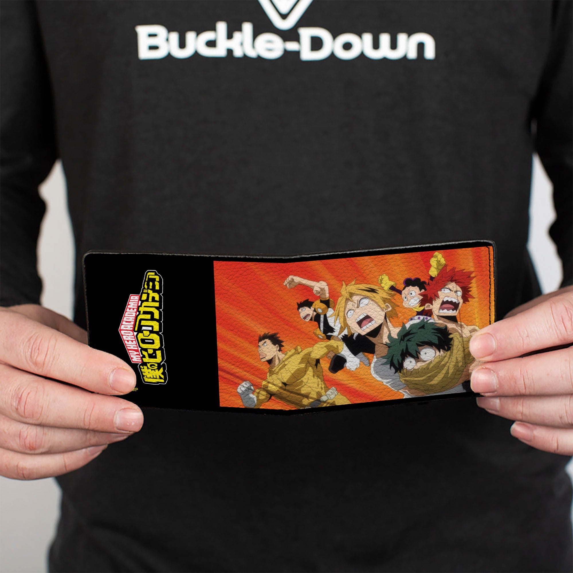 Bi-Fold Wallet - MY HERO ACADEMIA Six Heroes Attack Pose andTitle Logo Red/Oranges Bi-Fold Wallets My Hero Academia