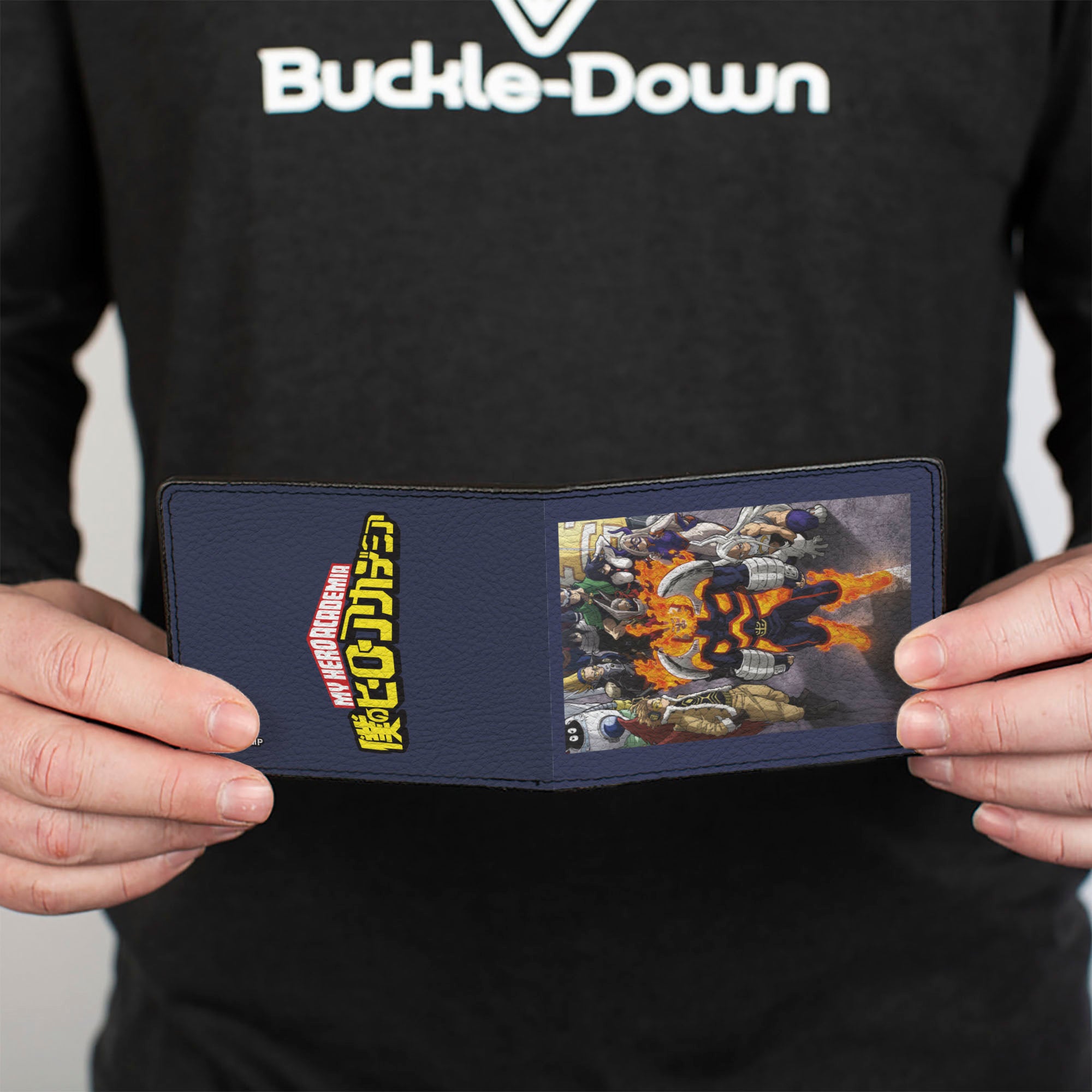 Bi-Fold Wallet - MY HERO ACADEMIA Season 6 Teaser Pose and Title Logo Purple Bi-Fold Wallets My Hero Academia