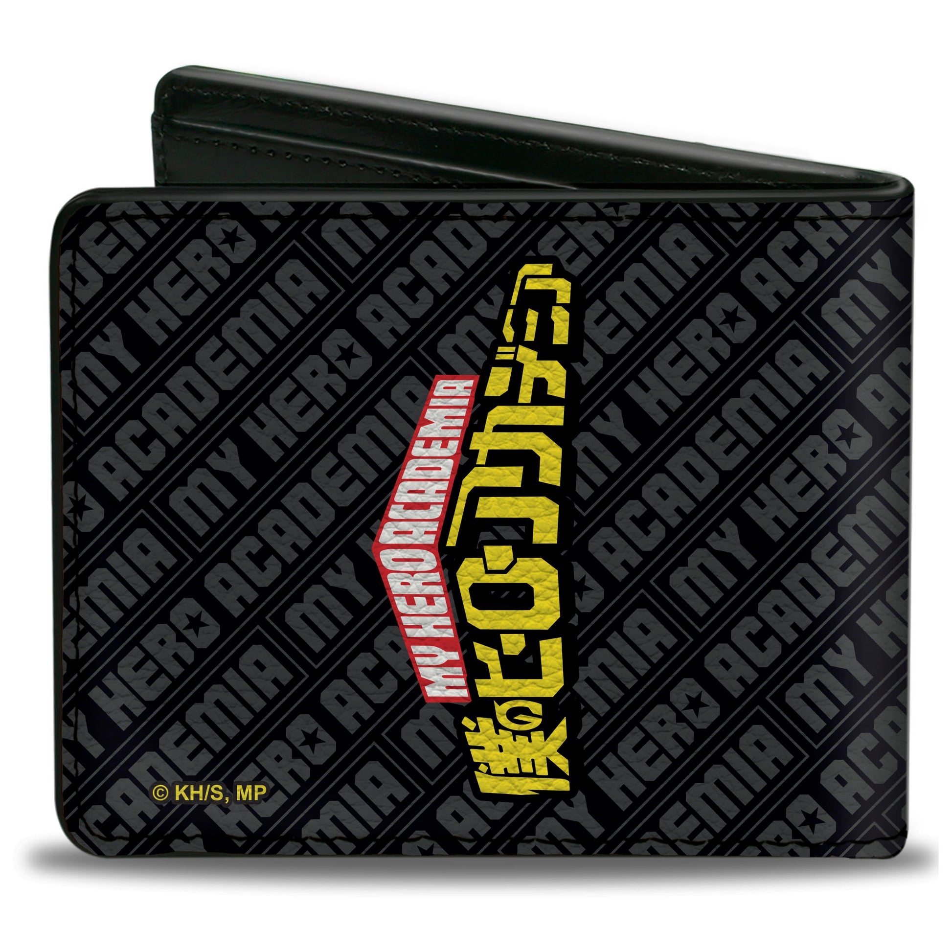 Bi-Fold Wallet - MY HERO ACADEMIA Izuku and All Might Dark Hero Arc and Title Logo Black/Gray Bi-Fold Wallets My Hero Academia