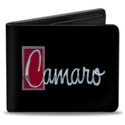 Bi-Fold Wallet - 1972 CAMARO Script Emblem Black Silver Reds Bi-Fold Wallets GM General Motors