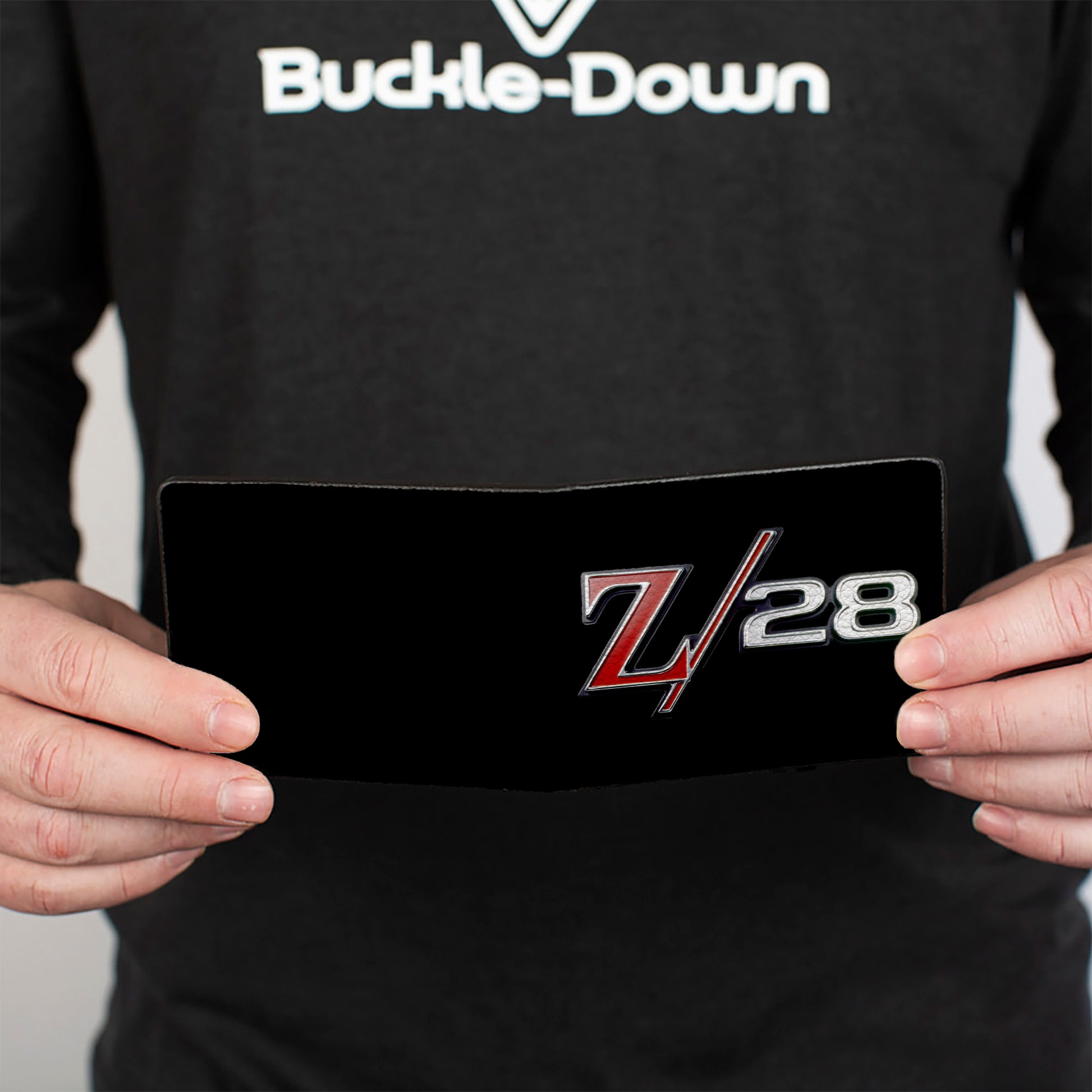 Bi-Fold Wallet - 1969 Camaro Z 28 Emblem Black Silvers Red Bi-Fold Wallets GM General Motors