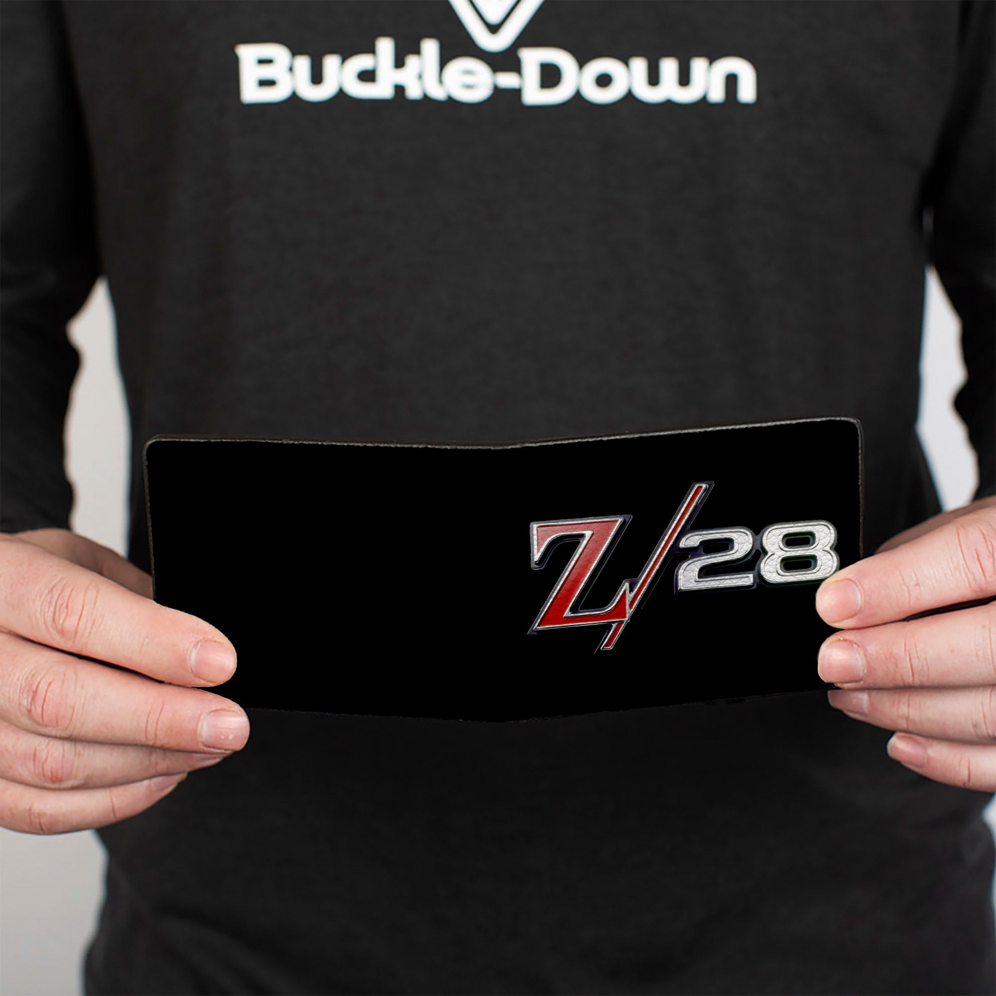 Bi-Fold Wallet - 1969 Camaro Z 28 Emblem Black Silvers Red Bi-Fold Wallets GM General Motors