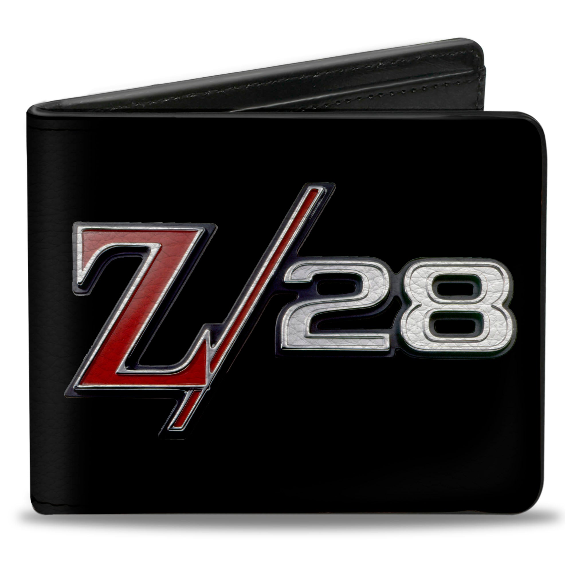 Bi-Fold Wallet - 1969 Camaro Z 28 Emblem Black Silvers Red Bi-Fold Wallets GM General Motors