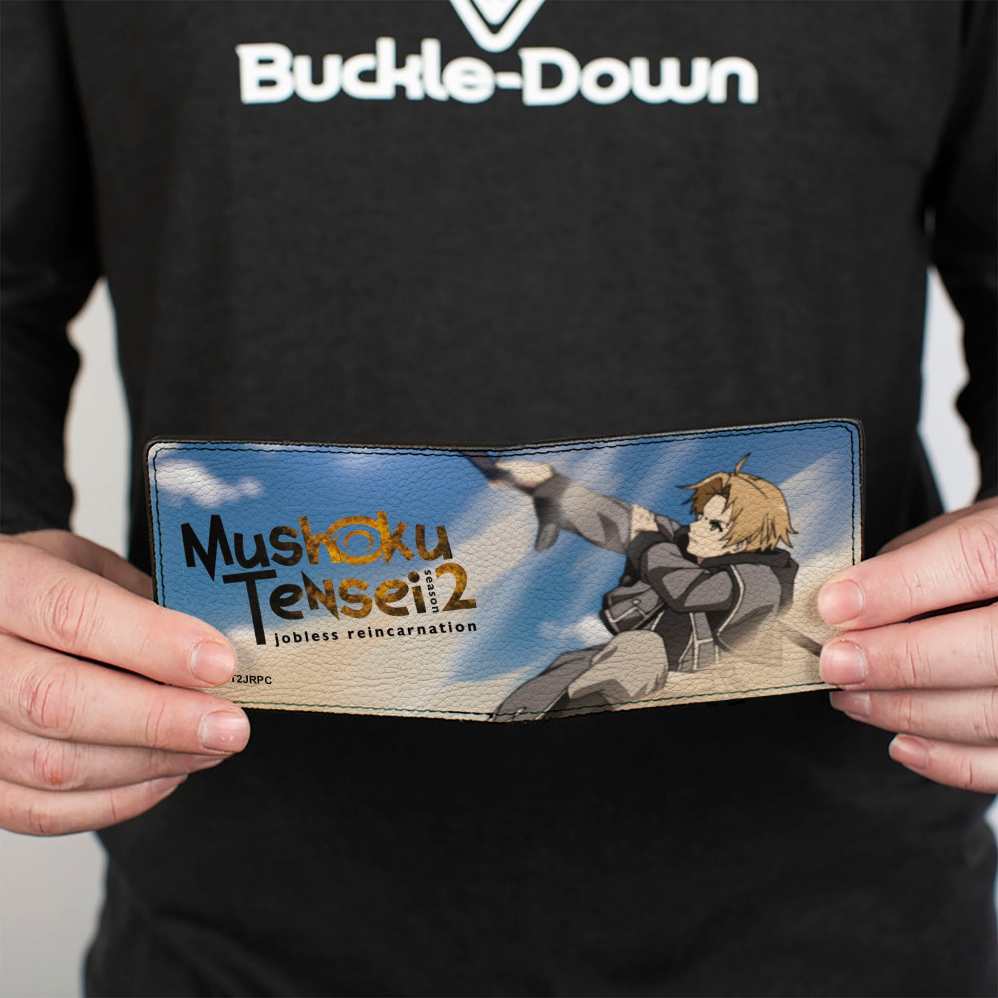 Bi-Fold Wallet - MUSHOKU TENSEI Rudeus Greyrat Action Scene and Title Logo Bi-Fold Wallets Mushoku Tensei Jobless Reincarnation