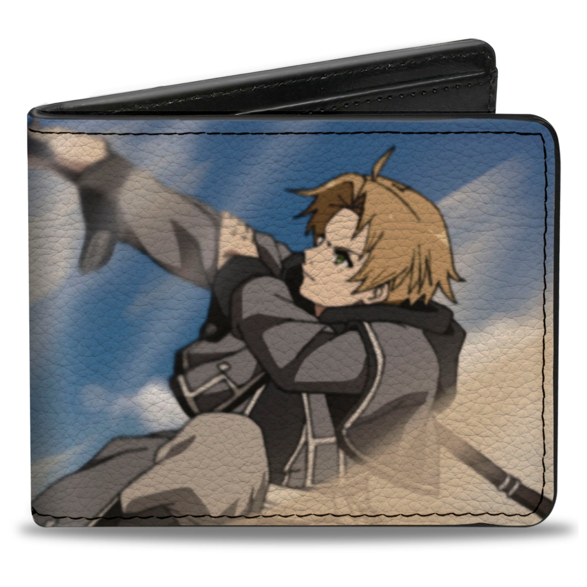 Bi-Fold Wallet - MUSHOKU TENSEI Rudeus Greyrat Action Scene and Title Logo Bi-Fold Wallets Mushoku Tensei Jobless Reincarnation