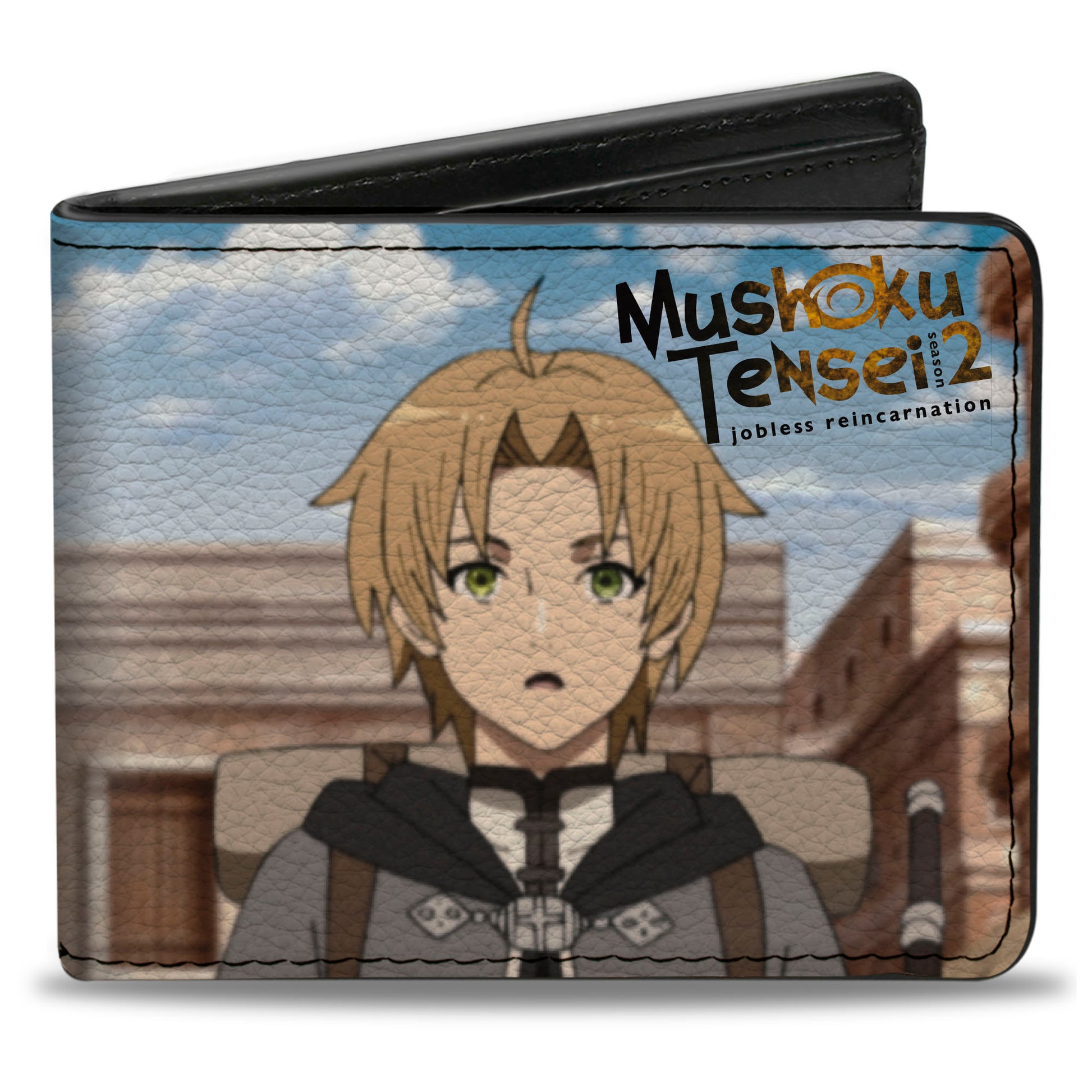 Bi-Fold Wallet - Mushoku Tensei Fitz Pointing and Rudeus Greyrat Scene Bi-Fold Wallets Mushoku Tensei Jobless Reincarnation