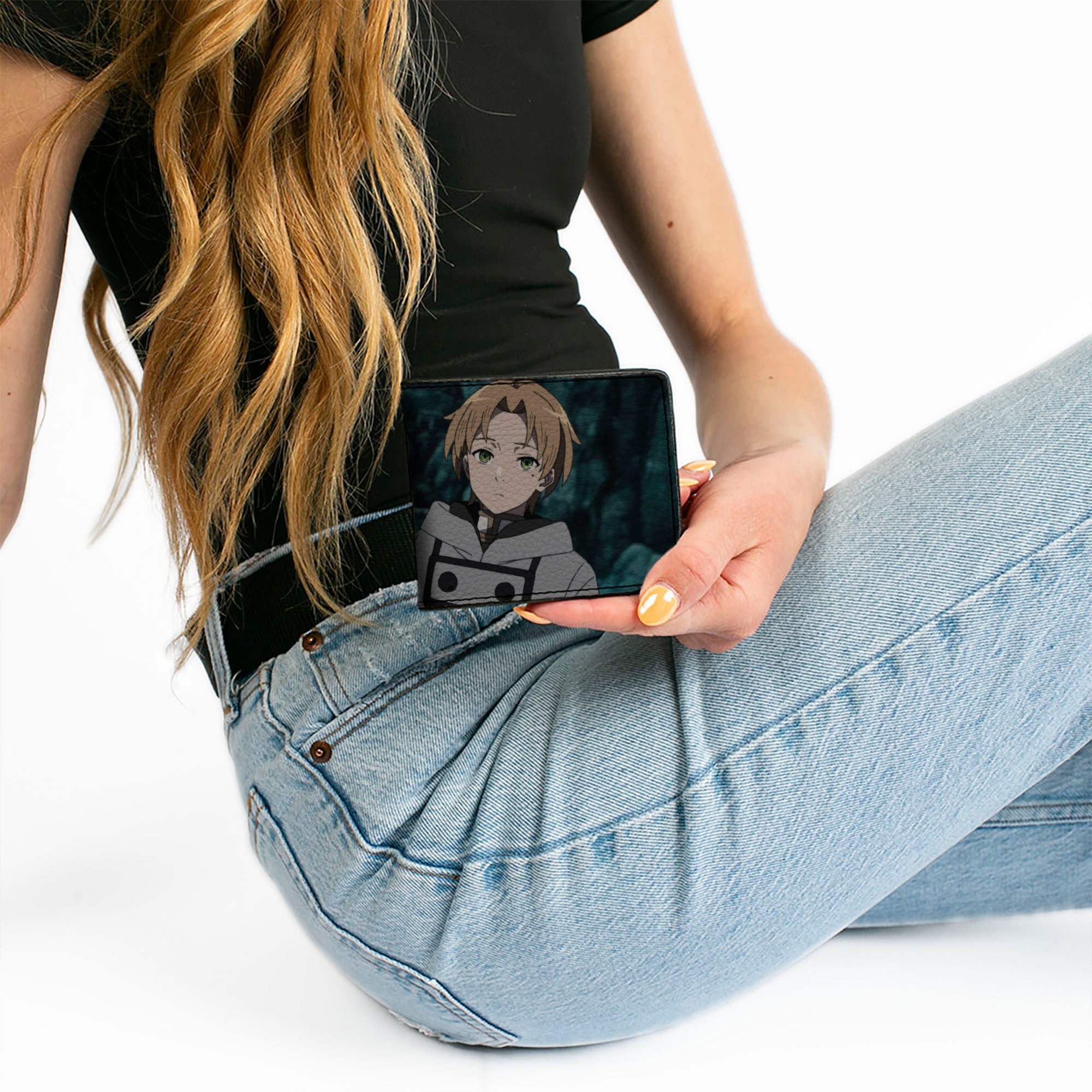 Bi-Fold Wallet - Mushoku Tensei Rudeus Greyrat Aqua Heartia Close-Up Bi-Fold Wallets Mushoku Tensei Jobless Reincarnation