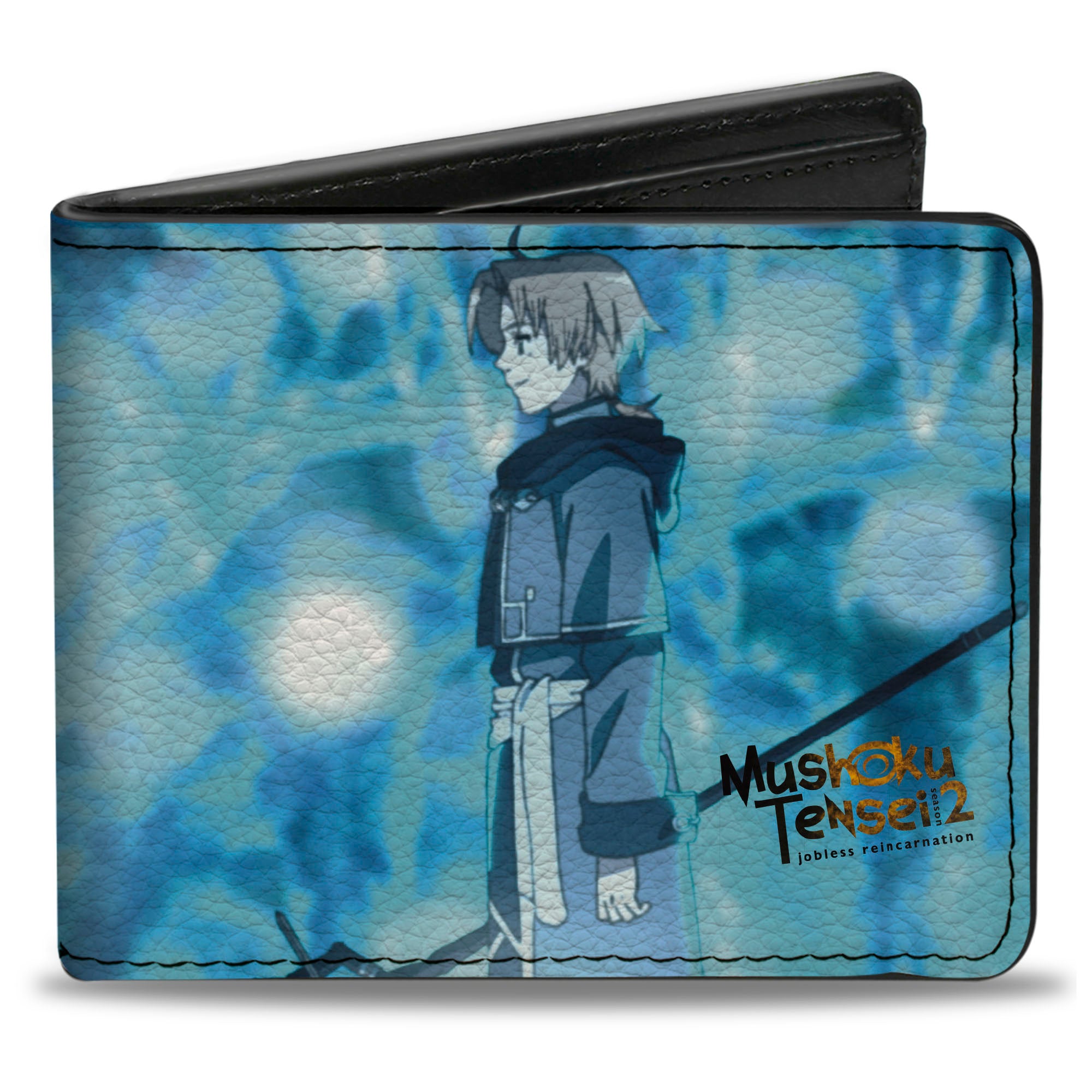 Bi-Fold Wallet - Mushoku Tensei Rudeus and Roxy Scene Blues Bi-Fold Wallets Mushoku Tensei Jobless Reincarnation