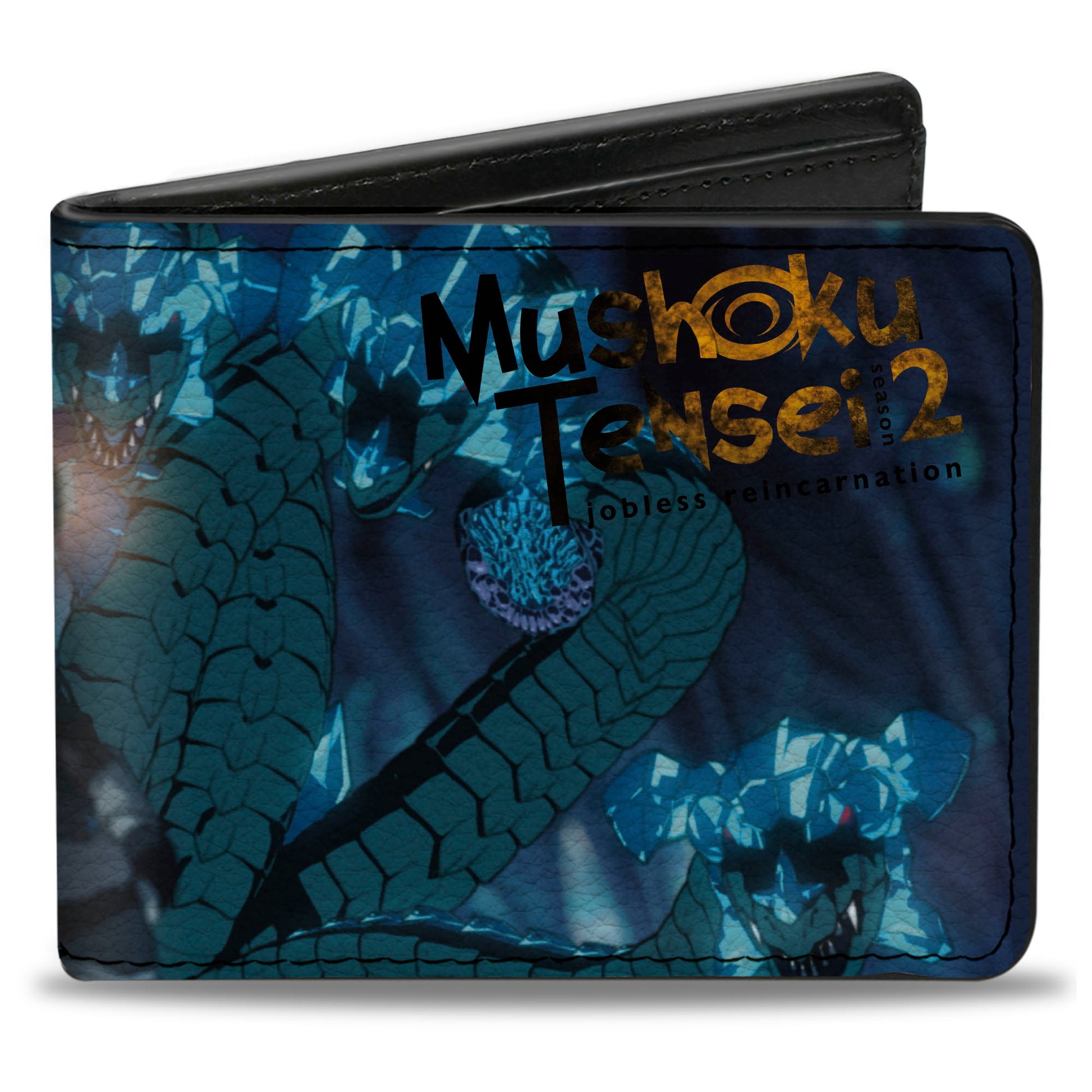 Bi-Fold Wallet - Mushoku Tensei Manatite Hydra Magic Crystal Scene Blues Bi-Fold Wallets Mushoku Tensei Jobless Reincarnation