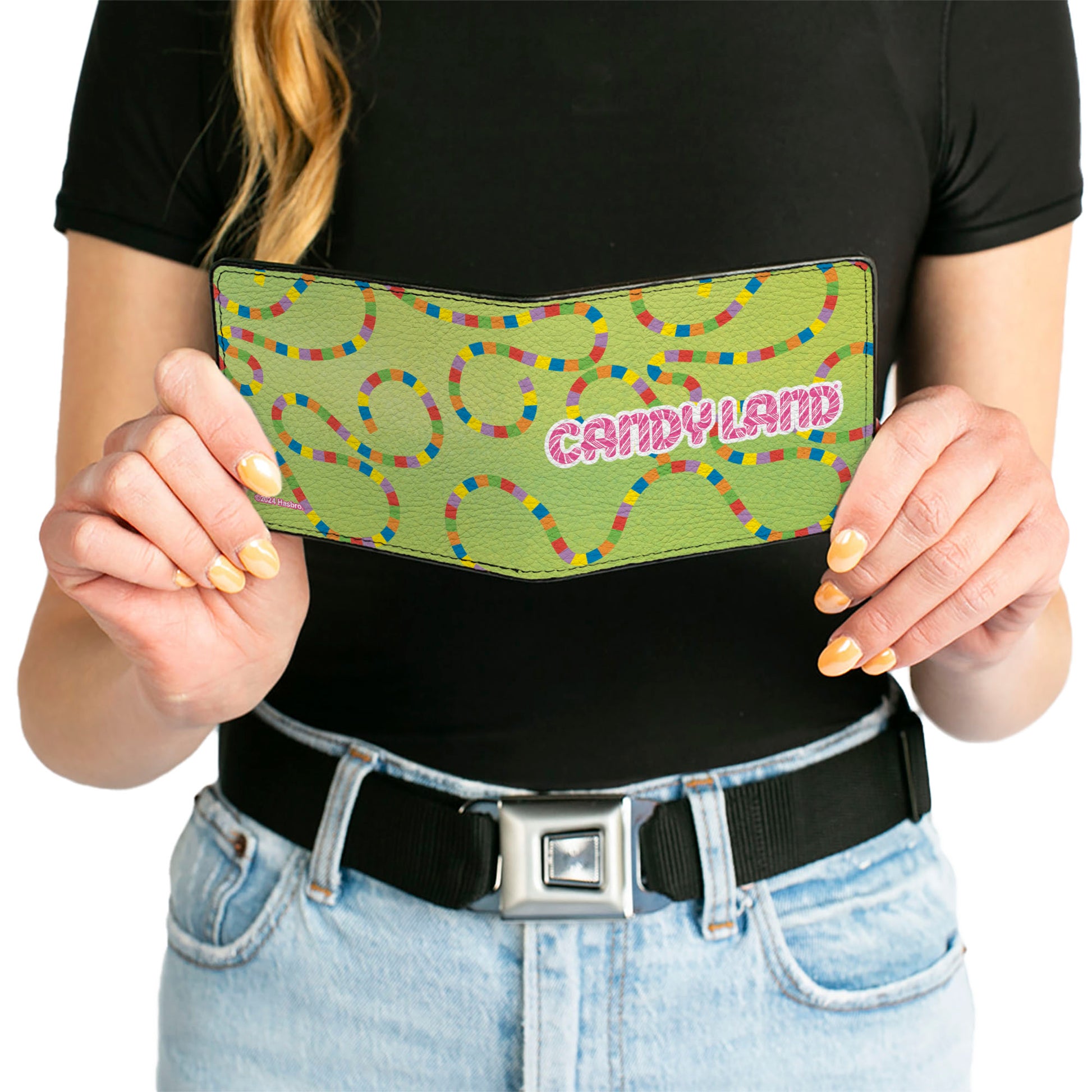 Bi-Fold Wallet - CANDY LAND Title Logo and Game Path Green/Multi Color Bi-Fold Wallets Candy Land